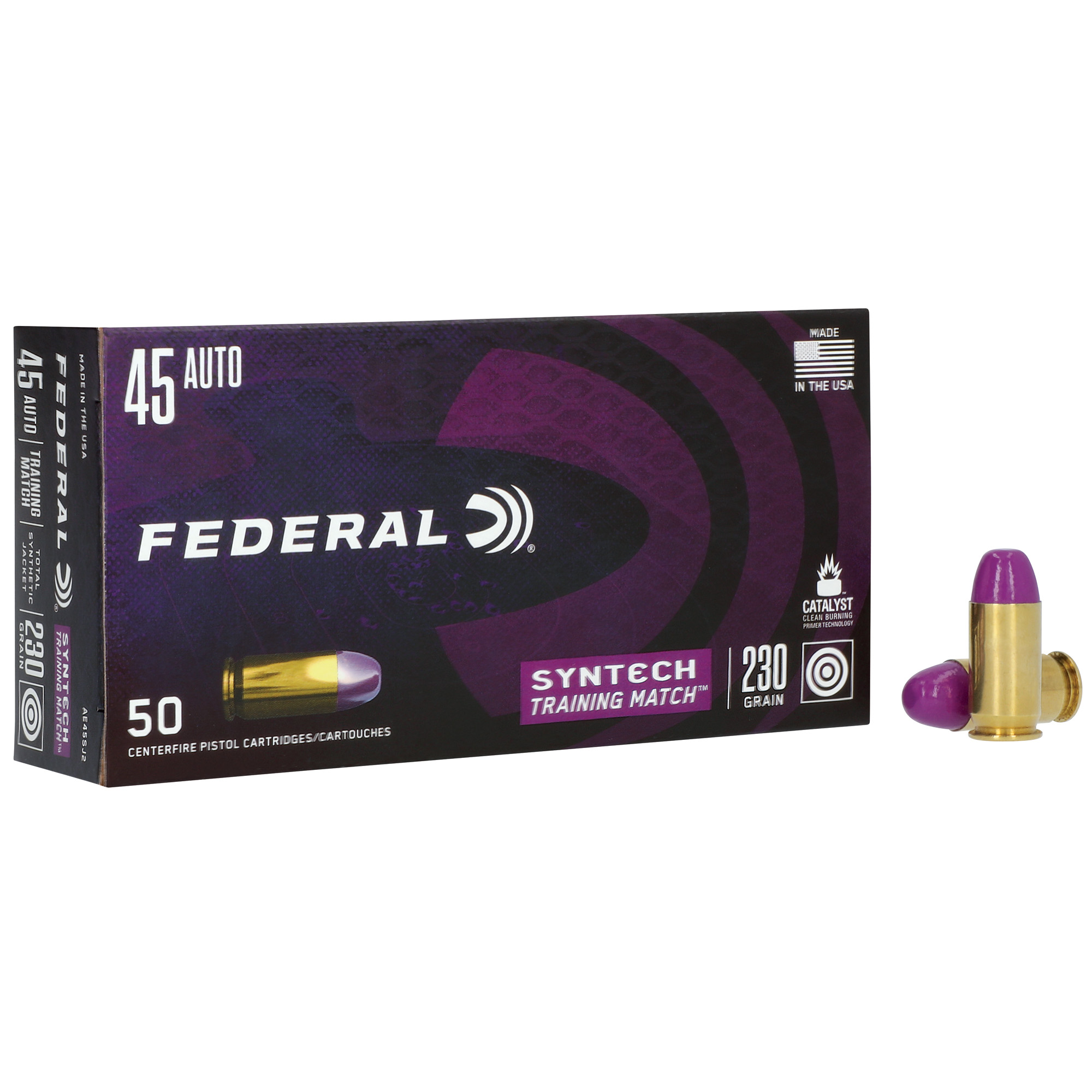 Federal Syntech Training Match 45 ACP 230gr Total Synthetic Jacket – 50rd