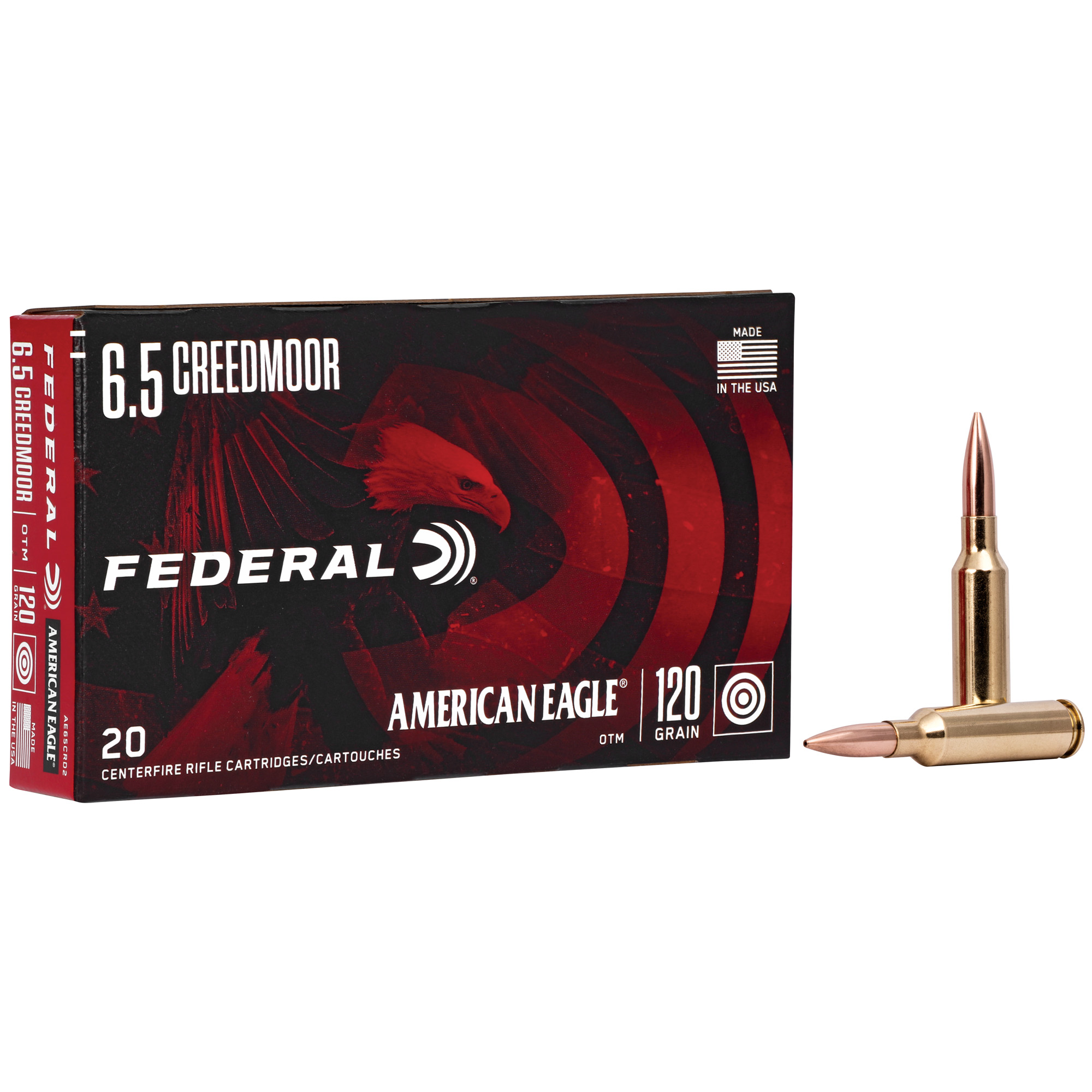 Federal American Eagle 6.5 Creedmoor 120gr Open Tip Match – 20rd