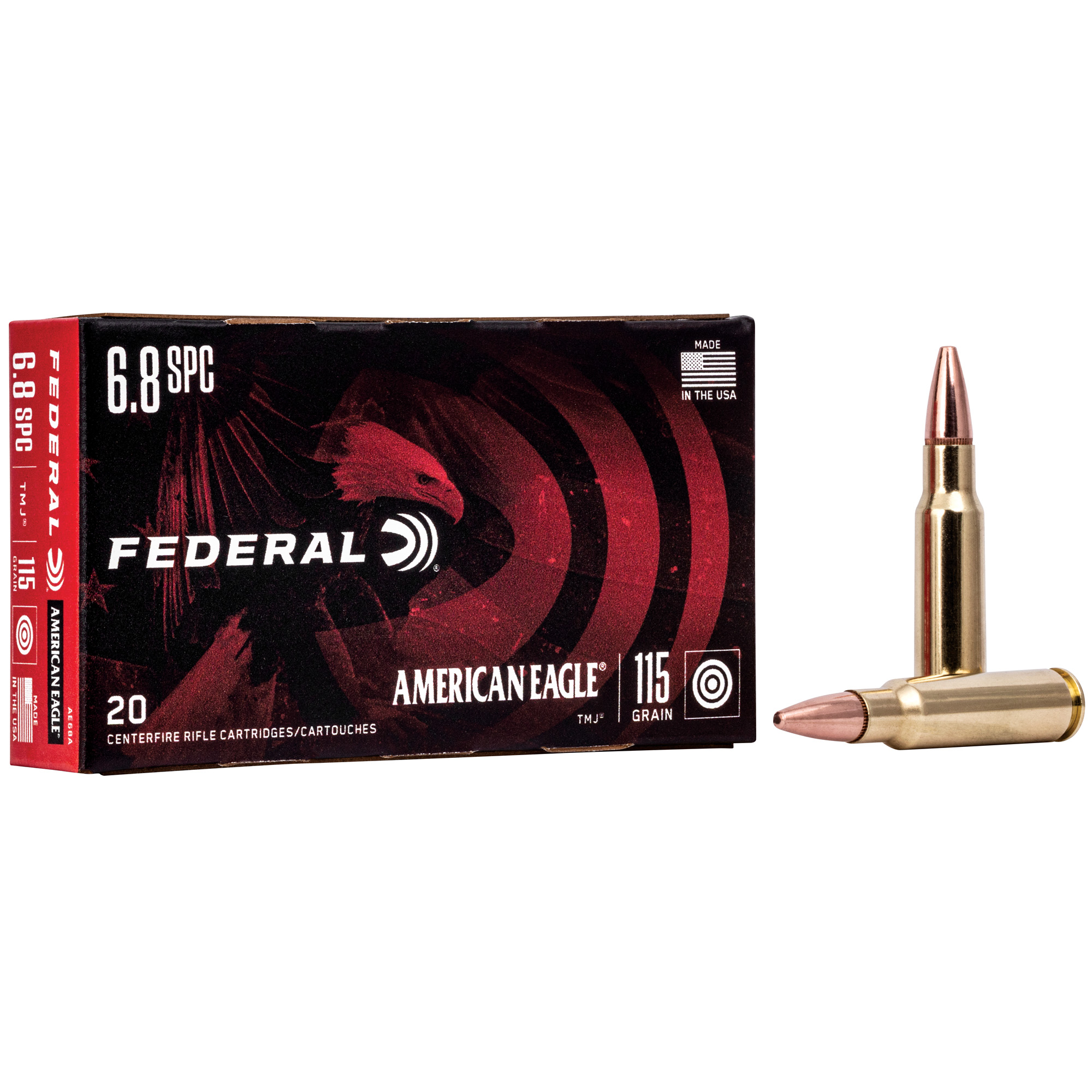 Federal American Eagle 6.8 SPC 115gr Full Metal Jacket – 20rd