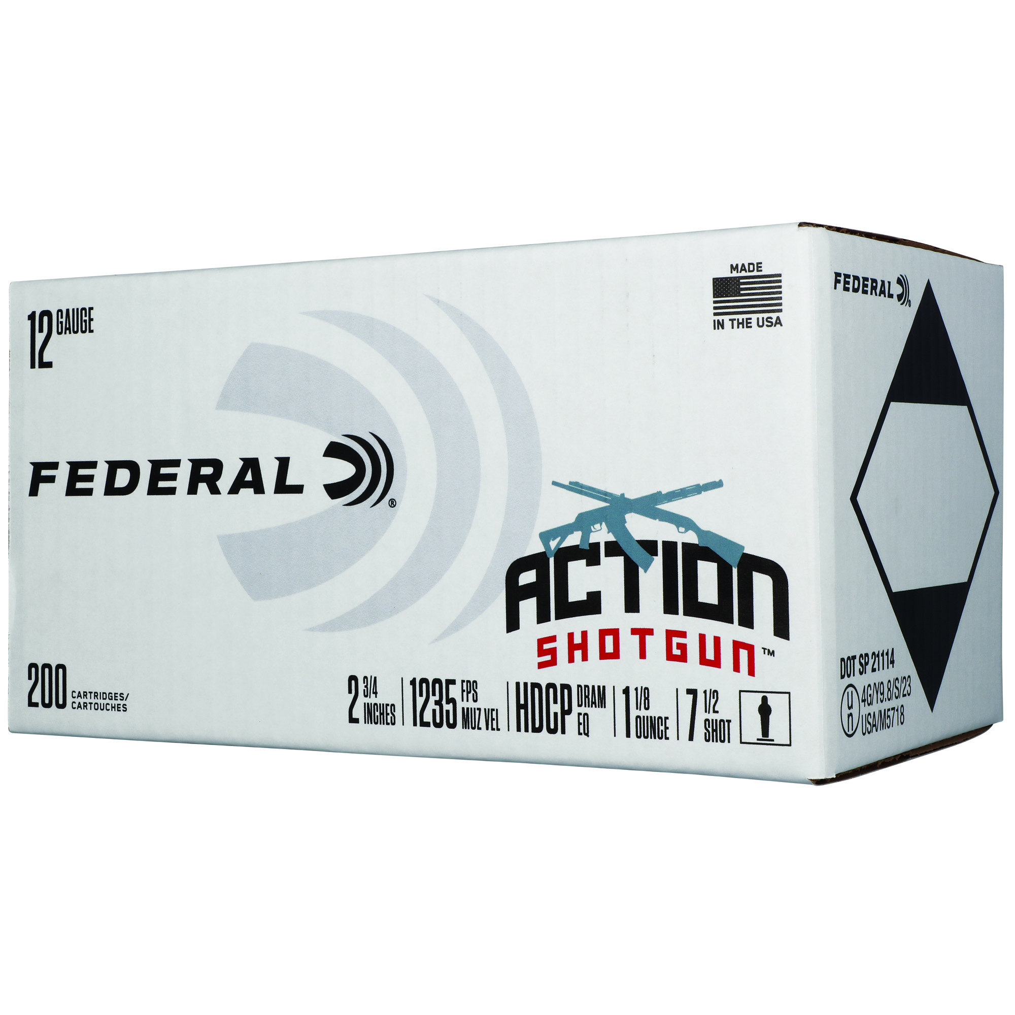 Federal Action Shotgun 12 Gauge 2.75″ #7.5 Lead – 200rd