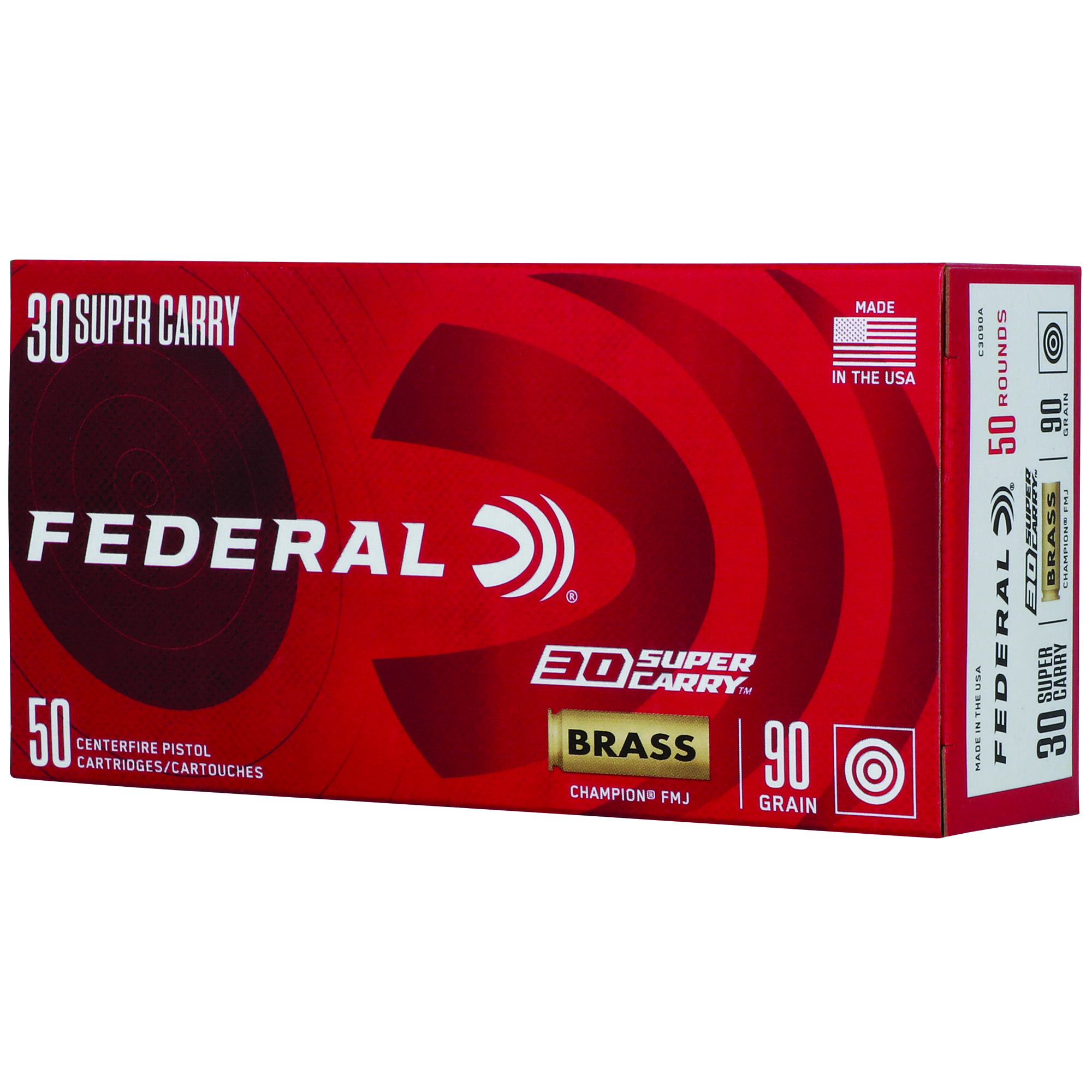 Federal Champion 30 Super Carry 90gr Full Metal Jacket – 50rd