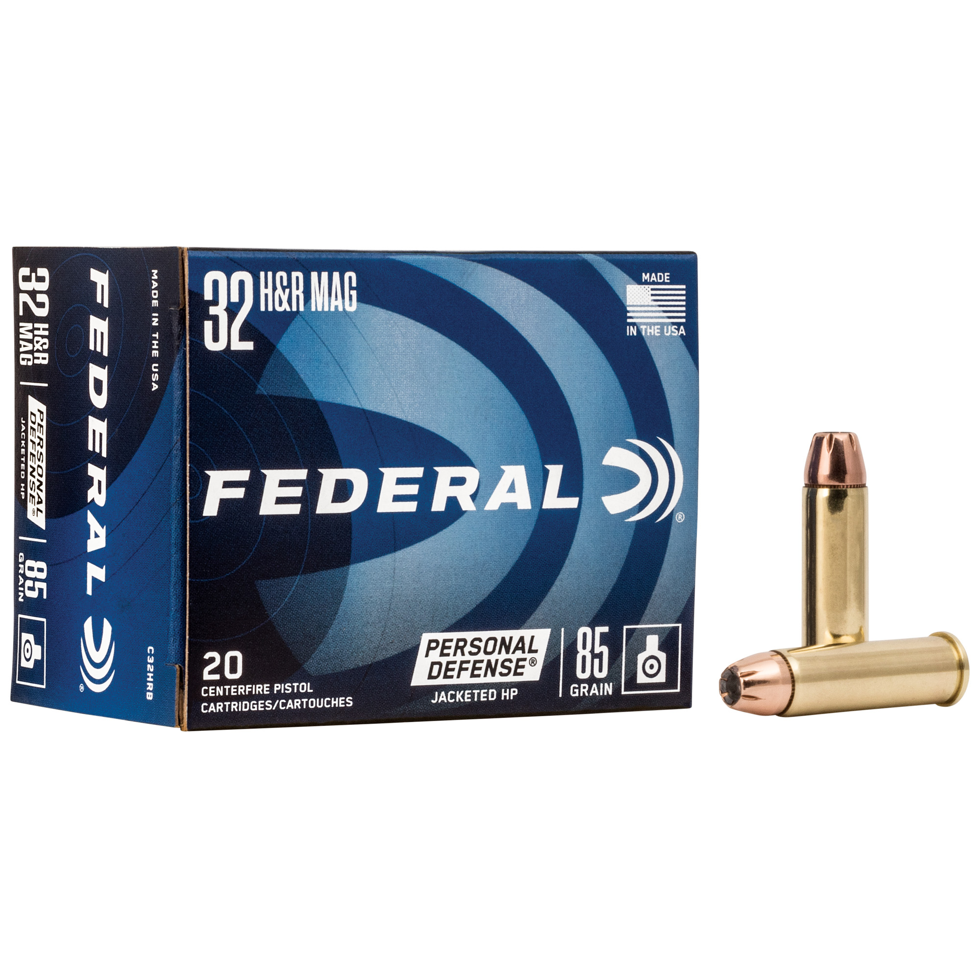 Federal Personal Defense 32 H&R 85gr Jacketed Hollow Point – 20rd