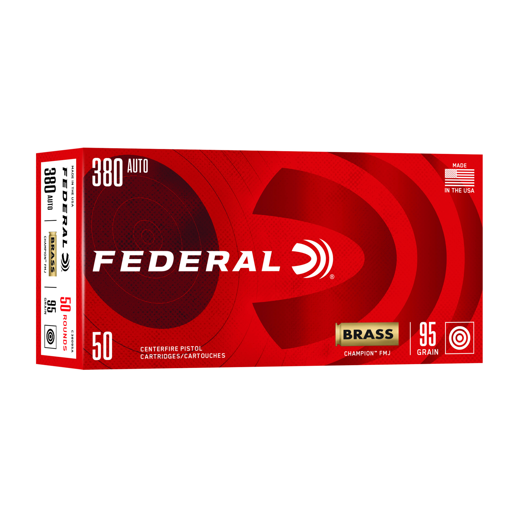 Federal Champion 380 ACP 95gr Full Metal Jacket – 50rd