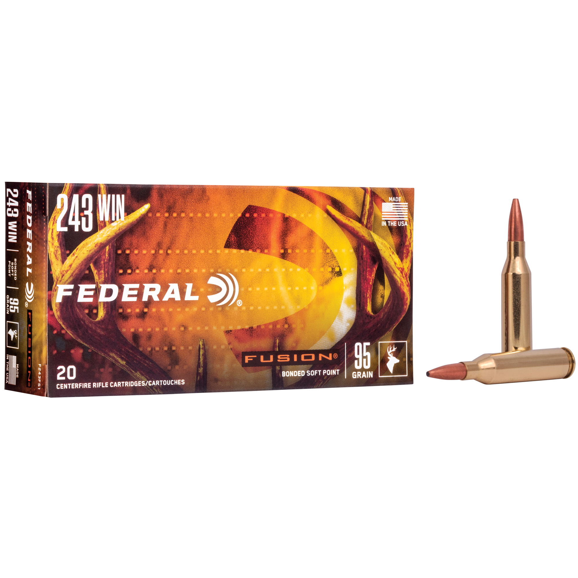 Federal Fusion 243 Winchester 95gr Boat Tail – 20rd