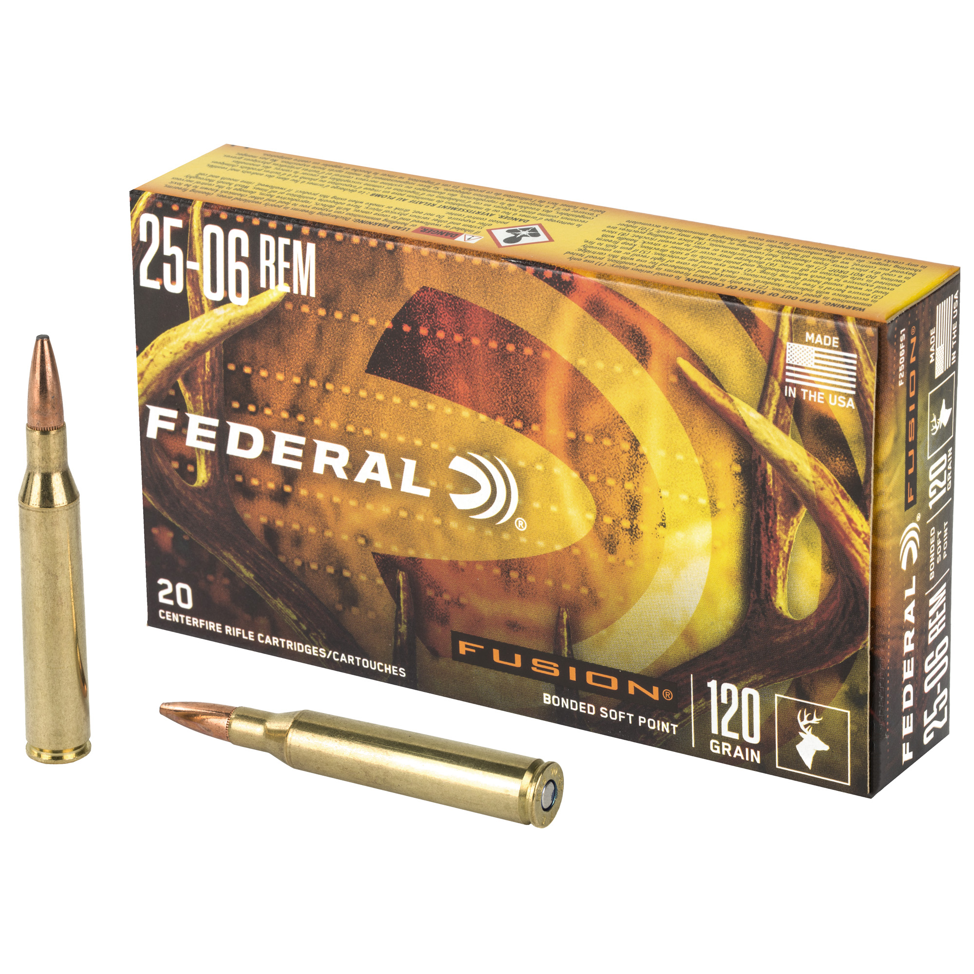 Federal Fusion 25-06 Remington 120gr Boat Tail – 20rd