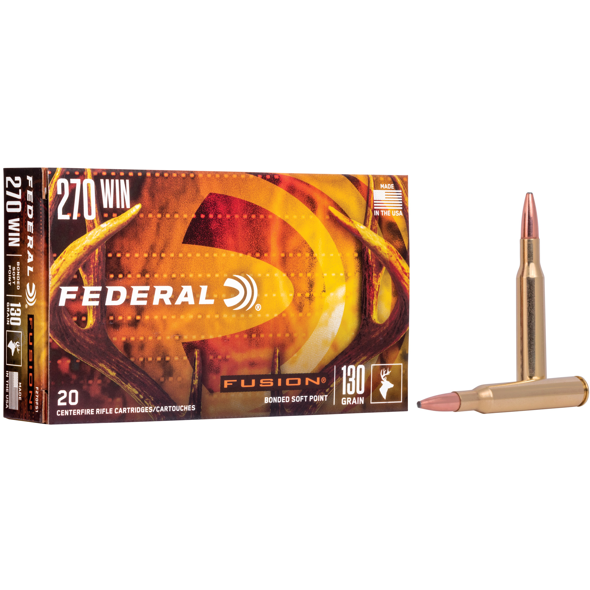 Federal Fusion 270 Winchester 130gr Boat Tail – 20rd