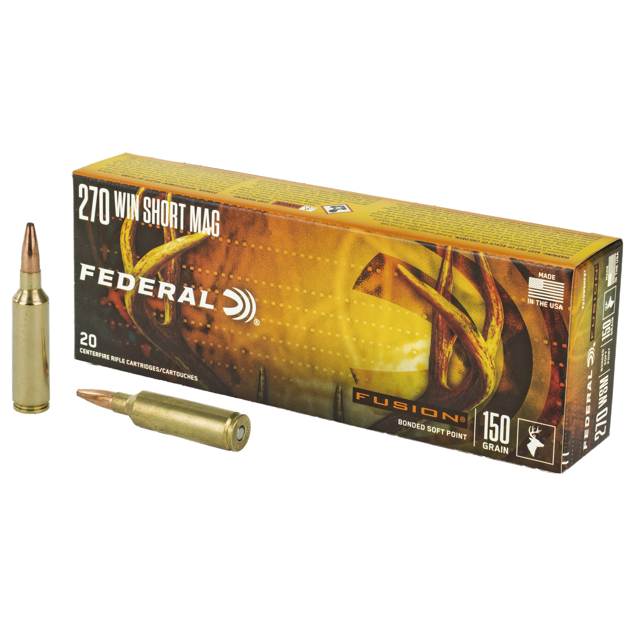 Federal Fusion 270 Winchester Short Magnum 150gr Boat Tail – 20rd