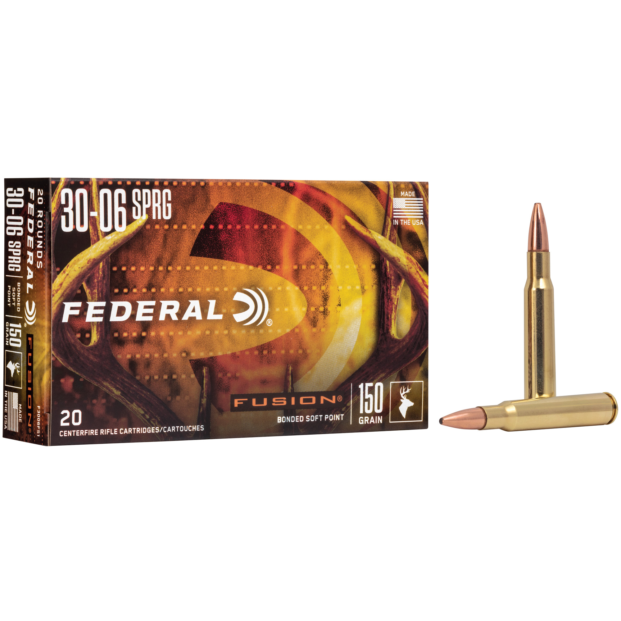 Federal Fusion 30-06 Springfield 150gr Boat Tail – 20rd