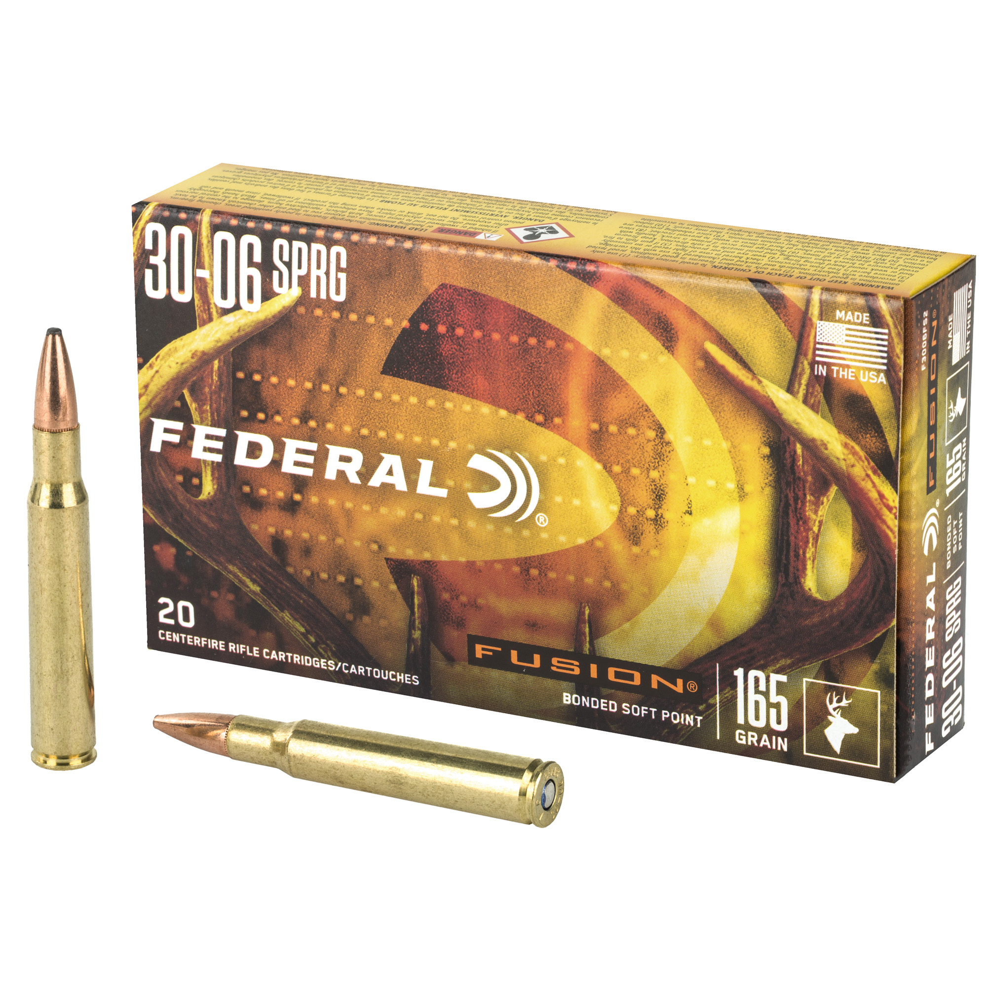 Federal Fusion 30-06 Springfield 165gr Boat Tail – 20rd