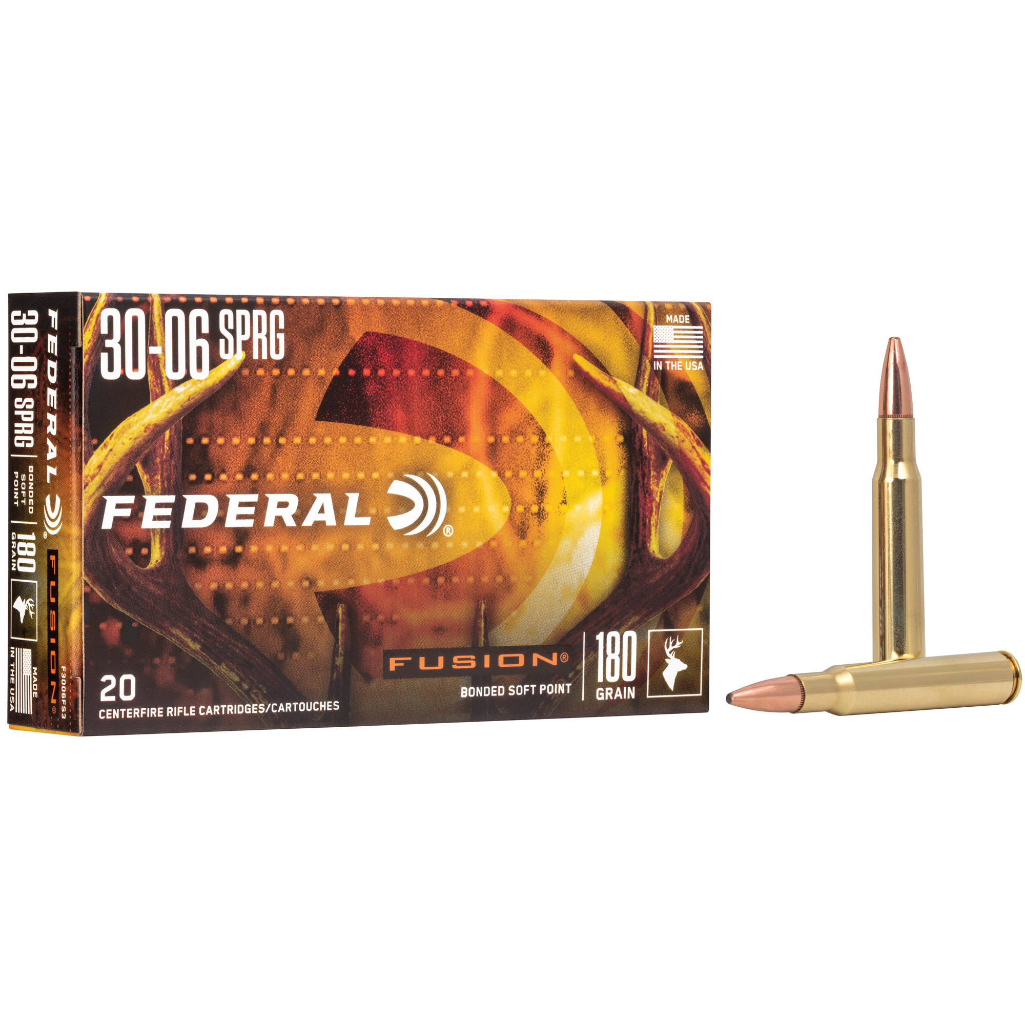 Federal Fusion 30-06 Springfield 180gr Boat Tail – 20rd