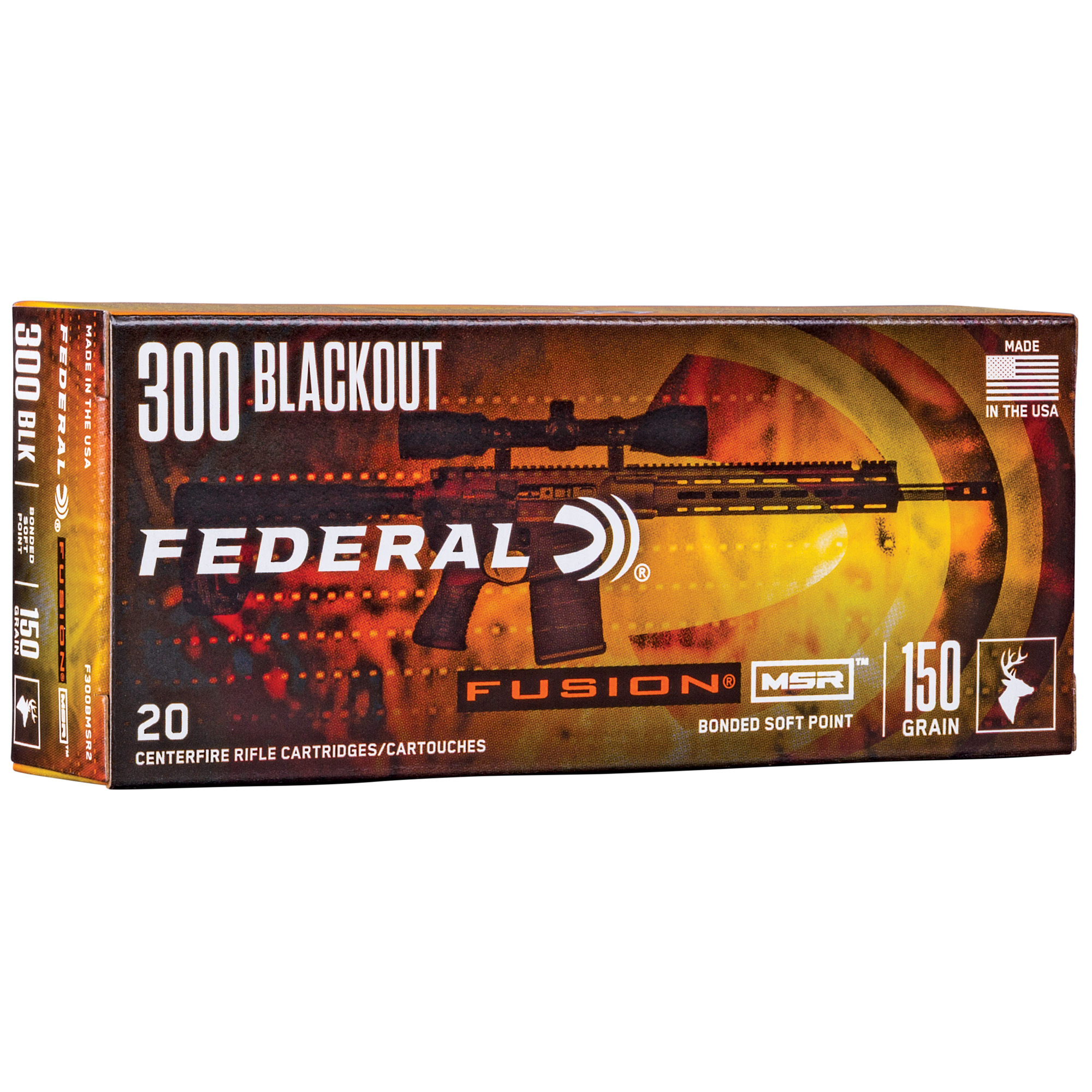 Federal Fusion MSR 300 Blackout 150gr Soft Point – 20rd