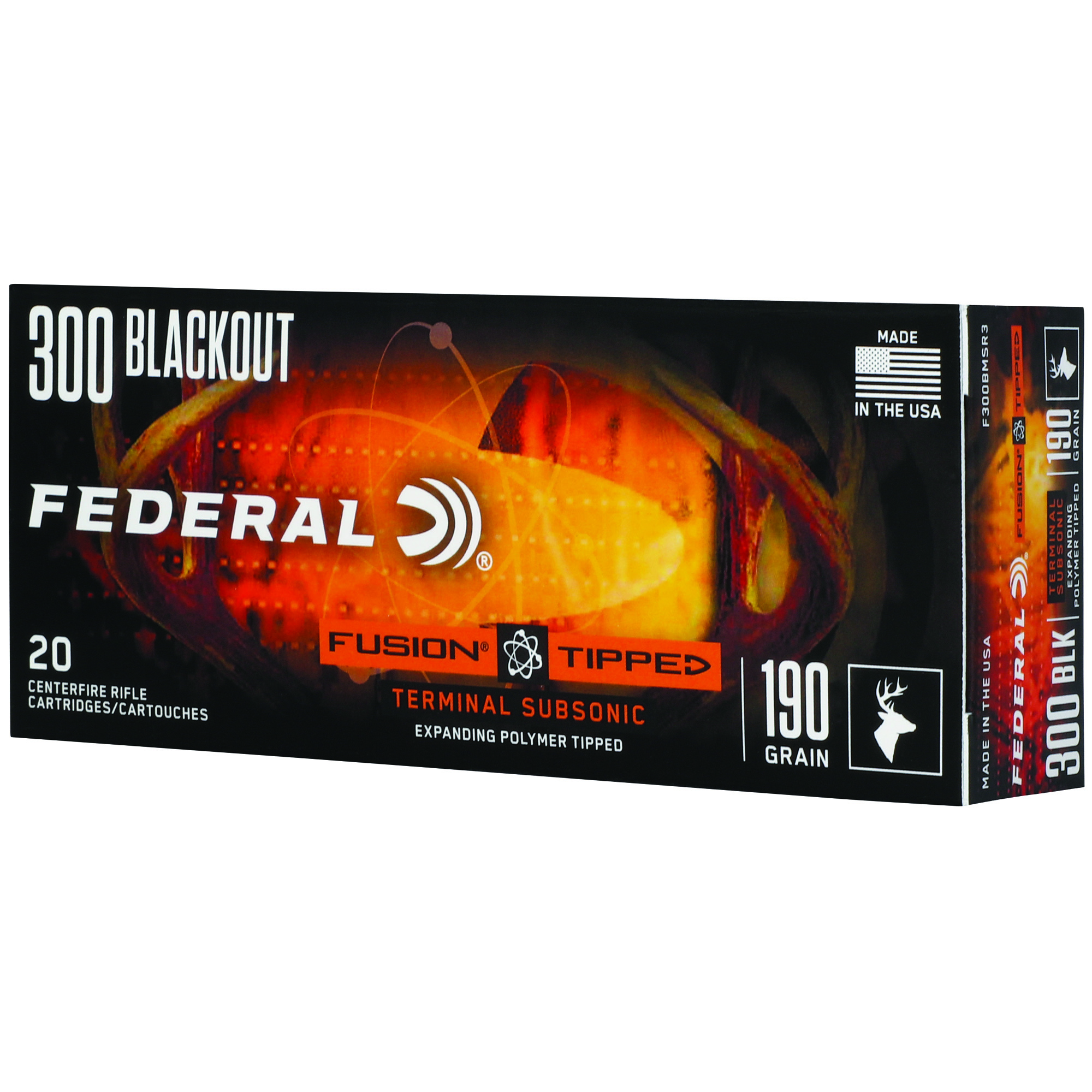 Federal Fusion 300 Blackout 190gr Polymer Tip – 20rd