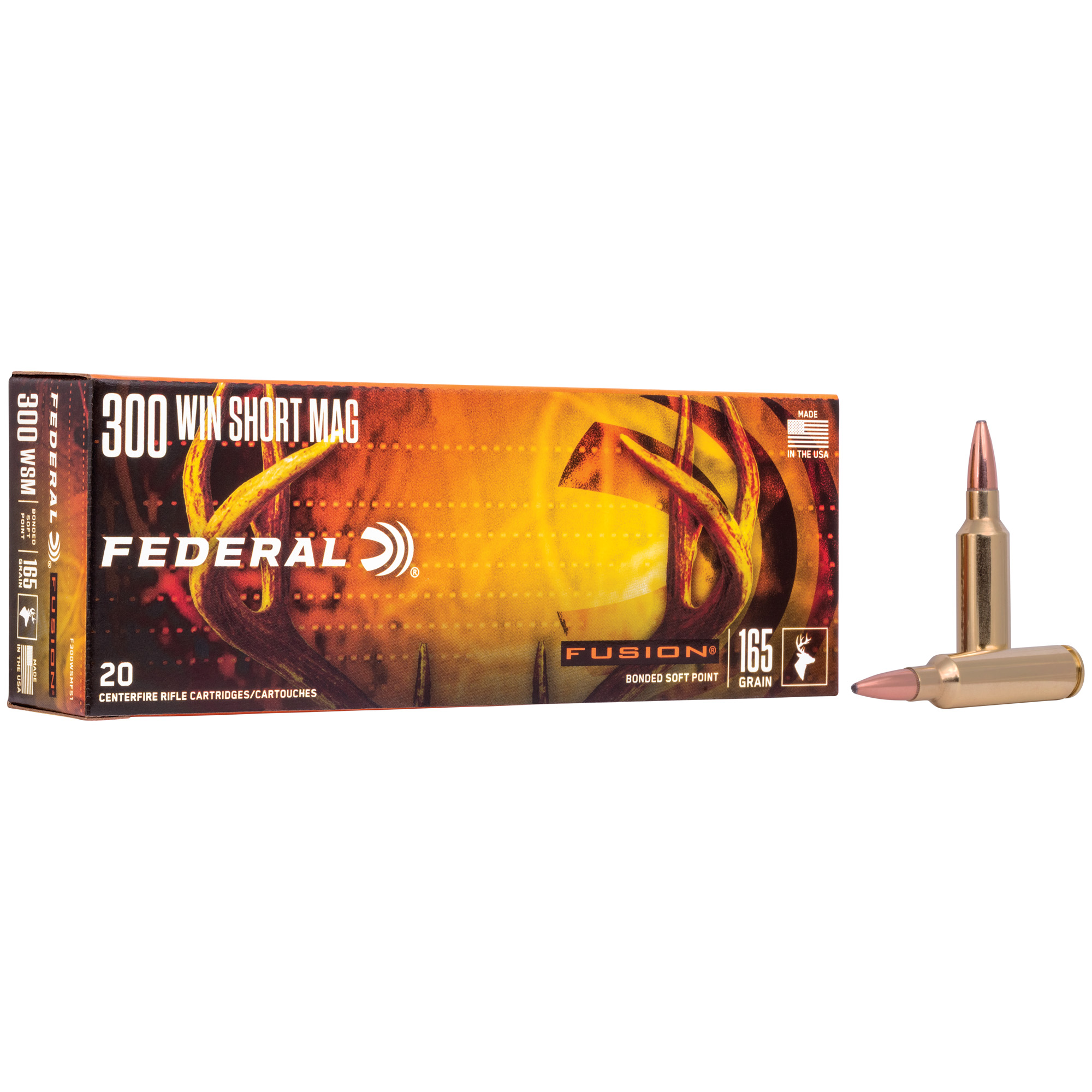 Federal Fusion 300 Winchester Short Magnum 165gr Boat Tail – 20rd