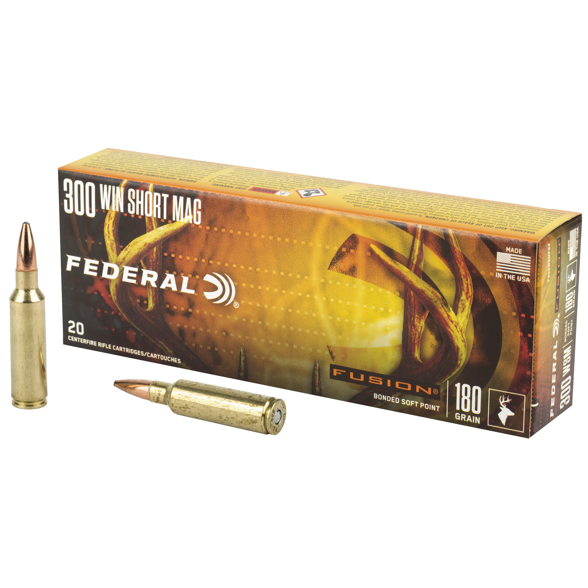 Federal Fusion 300 Winchester Short Magnum 180gr Boat Tail – 20rd