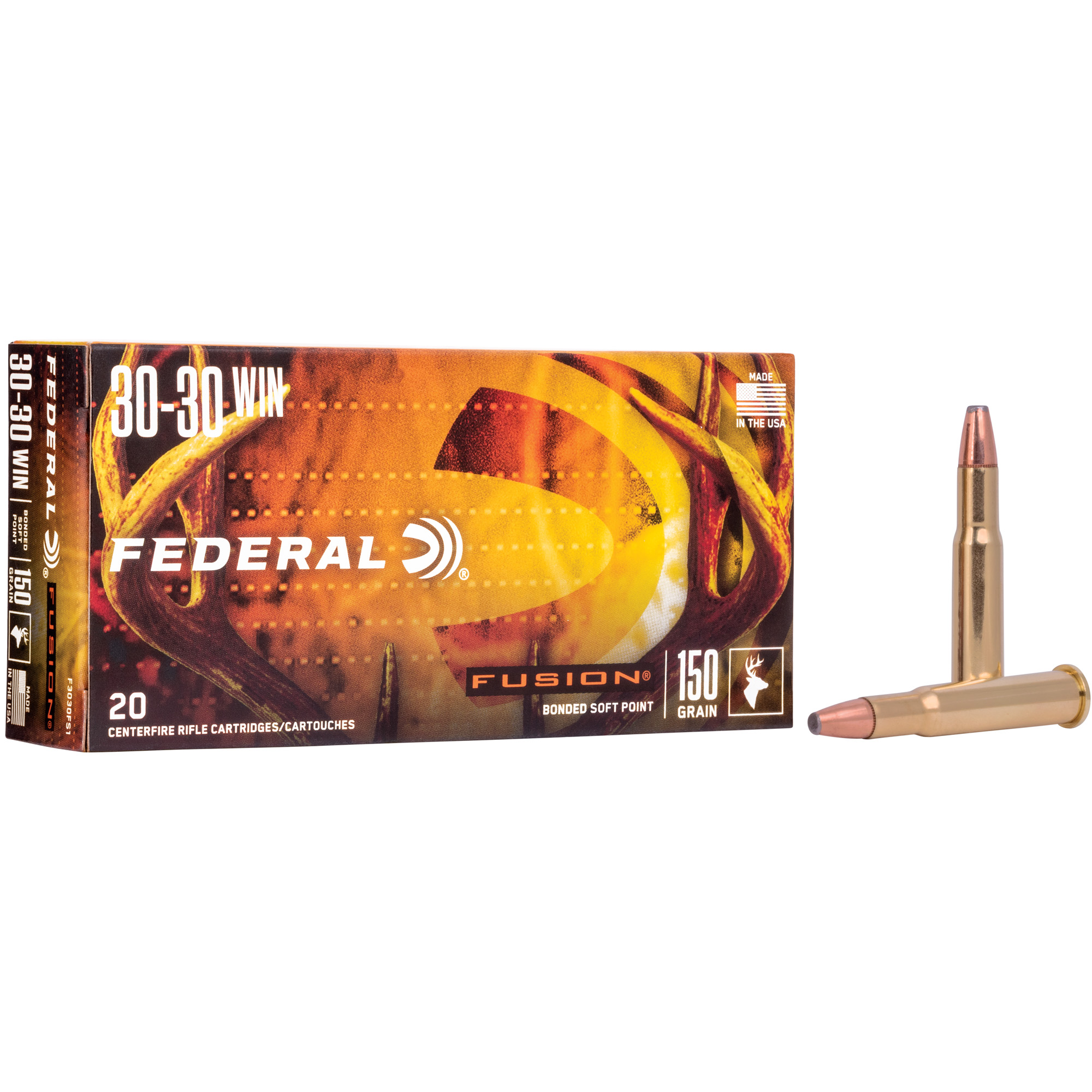 Federal Fusion 30-30 Winchester 150gr Flat Nose – 20rd