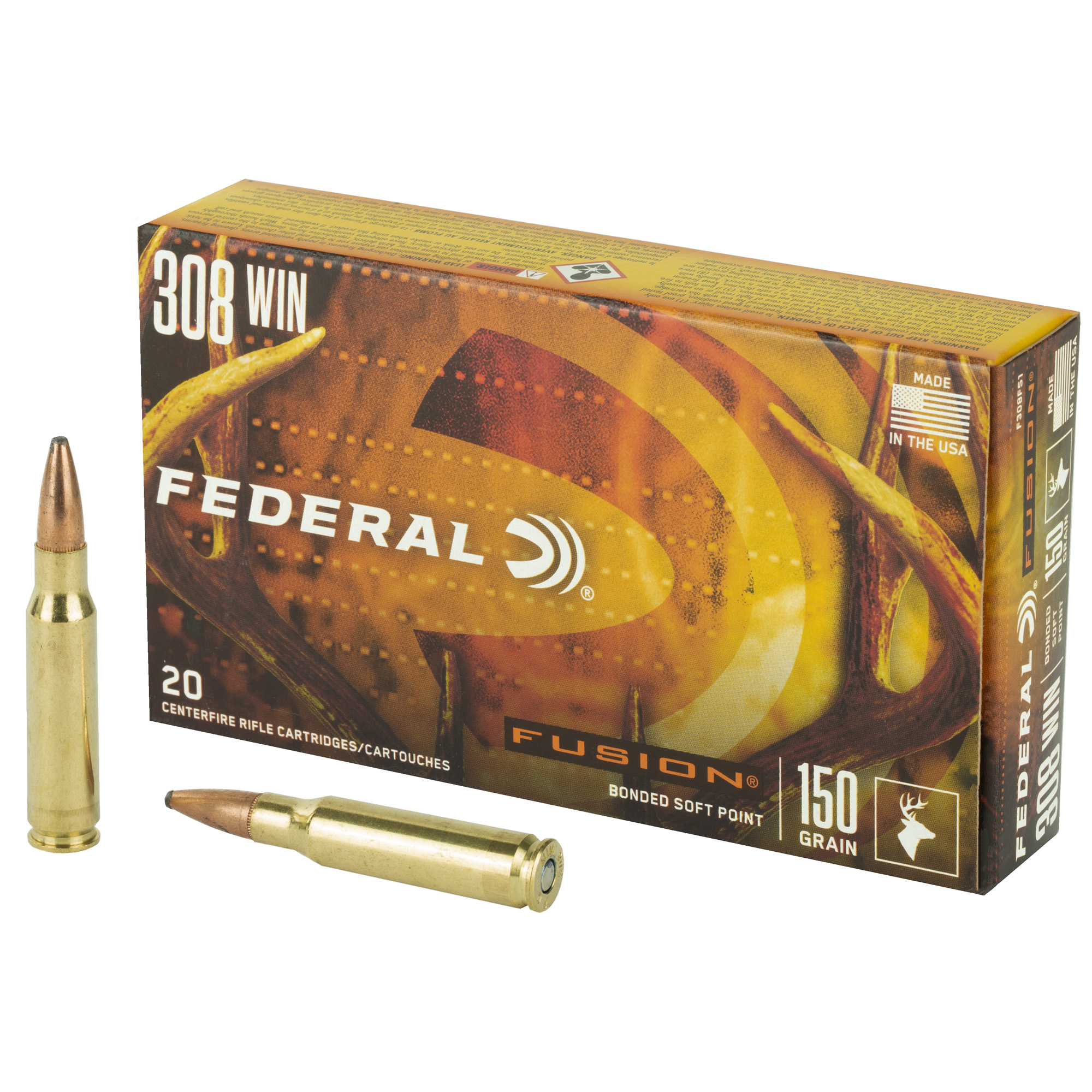 Federal Fusion 308 Winchester 150gr Boat Tail – 20rd