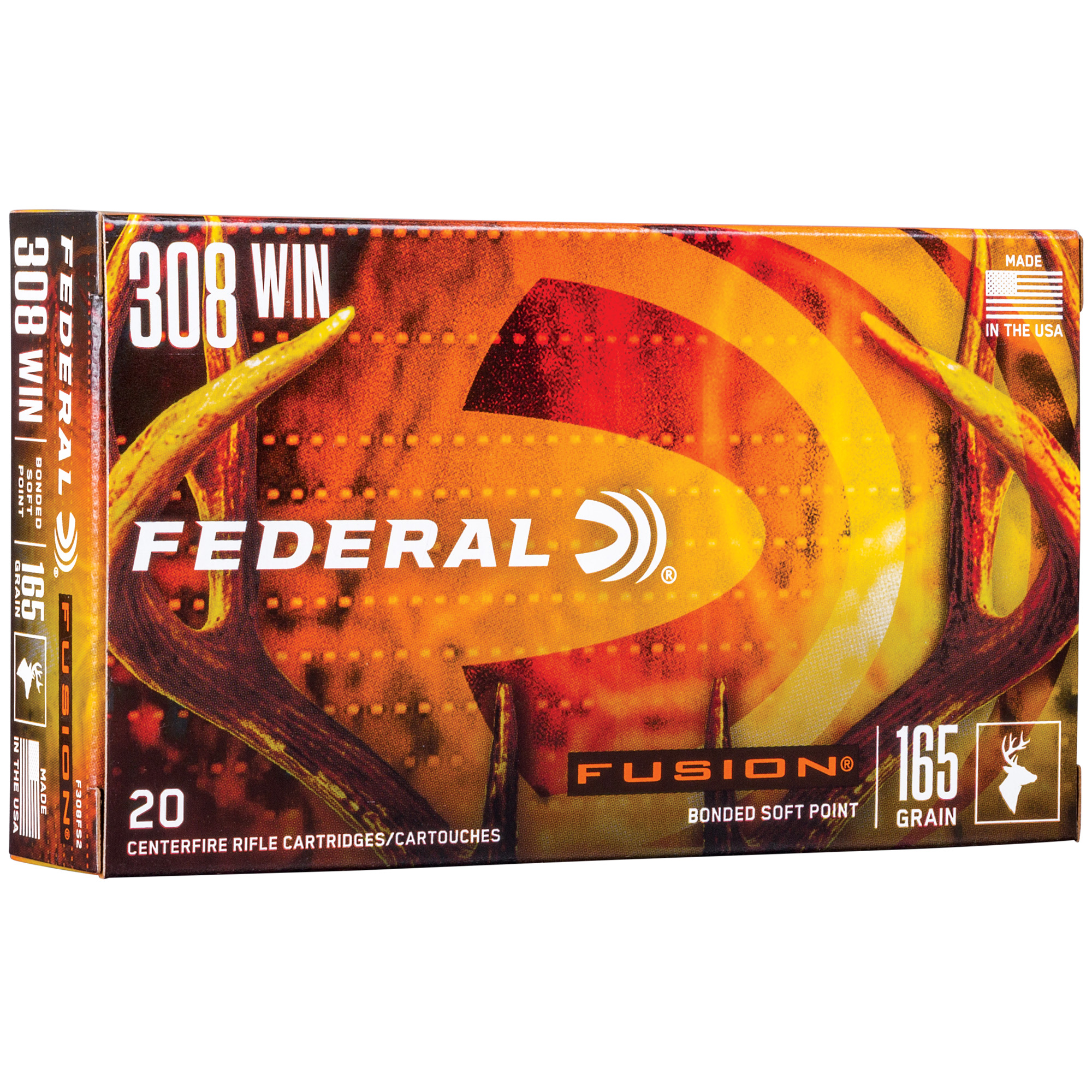 Federal Fusion 308 Winchester 165gr Boat Tail – 20rd