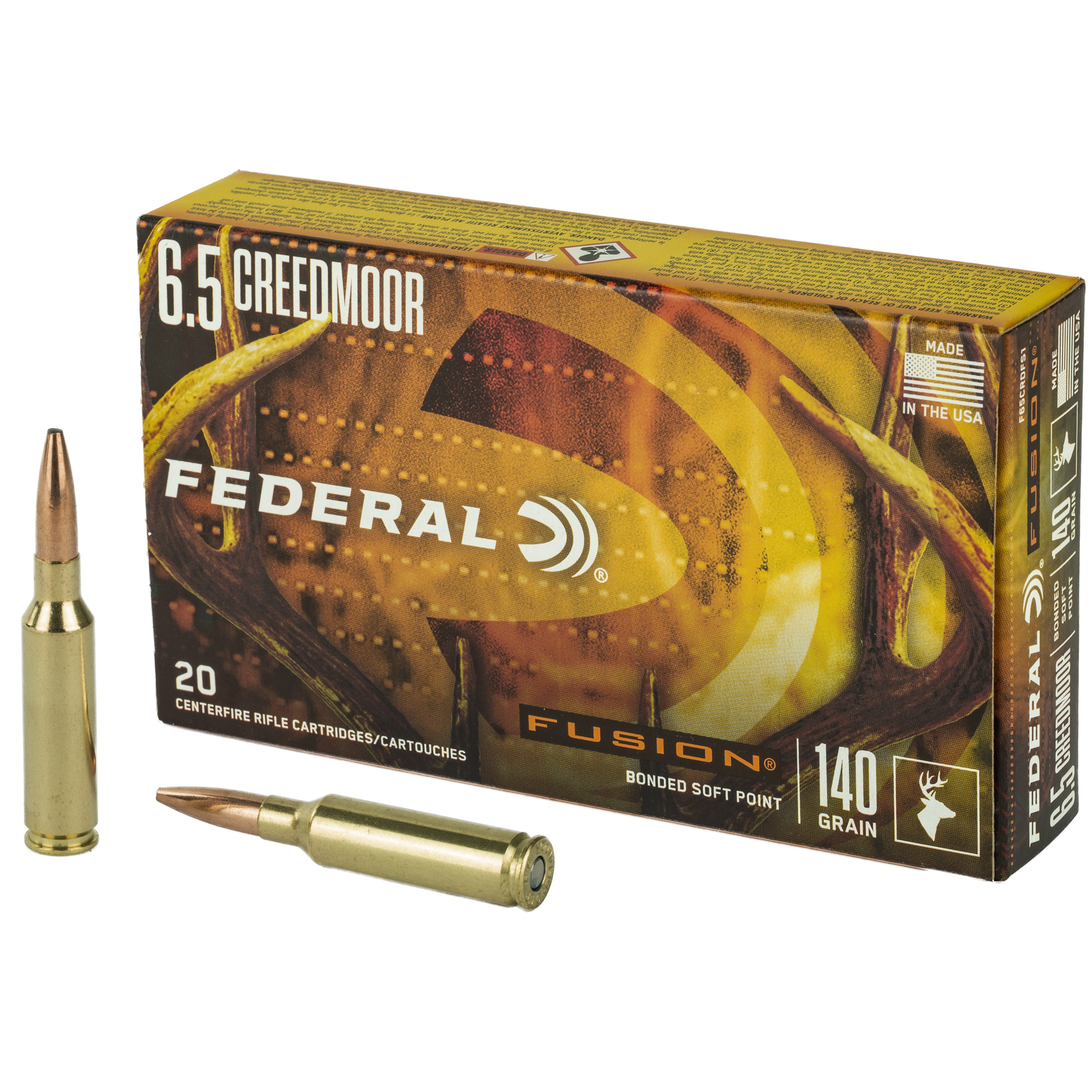 Federal Fusion 6.5 Creedmoor 140gr Soft Point - 20rd.