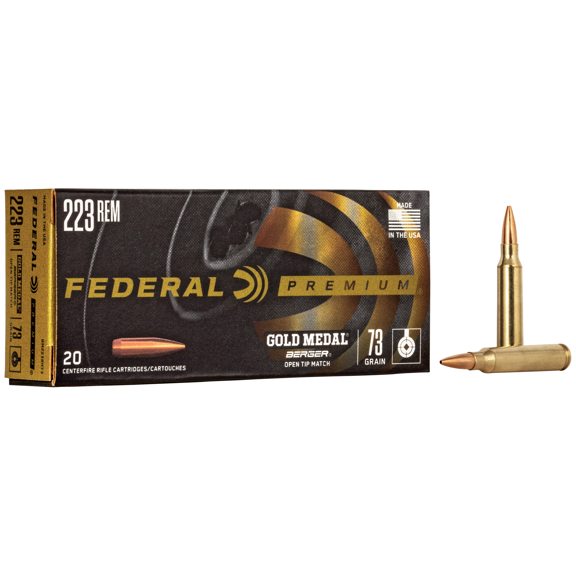 Federal Gold Medal 223 Remington 73gr Berger – 20rd