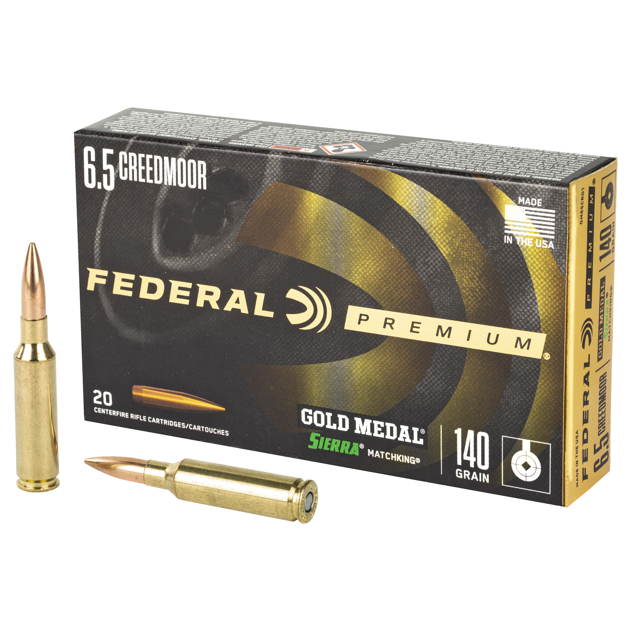 Federal Gold Medal Sierra Match King 6.5 Creedmoor 140gr Boat Tail Hollow Point – 20rd