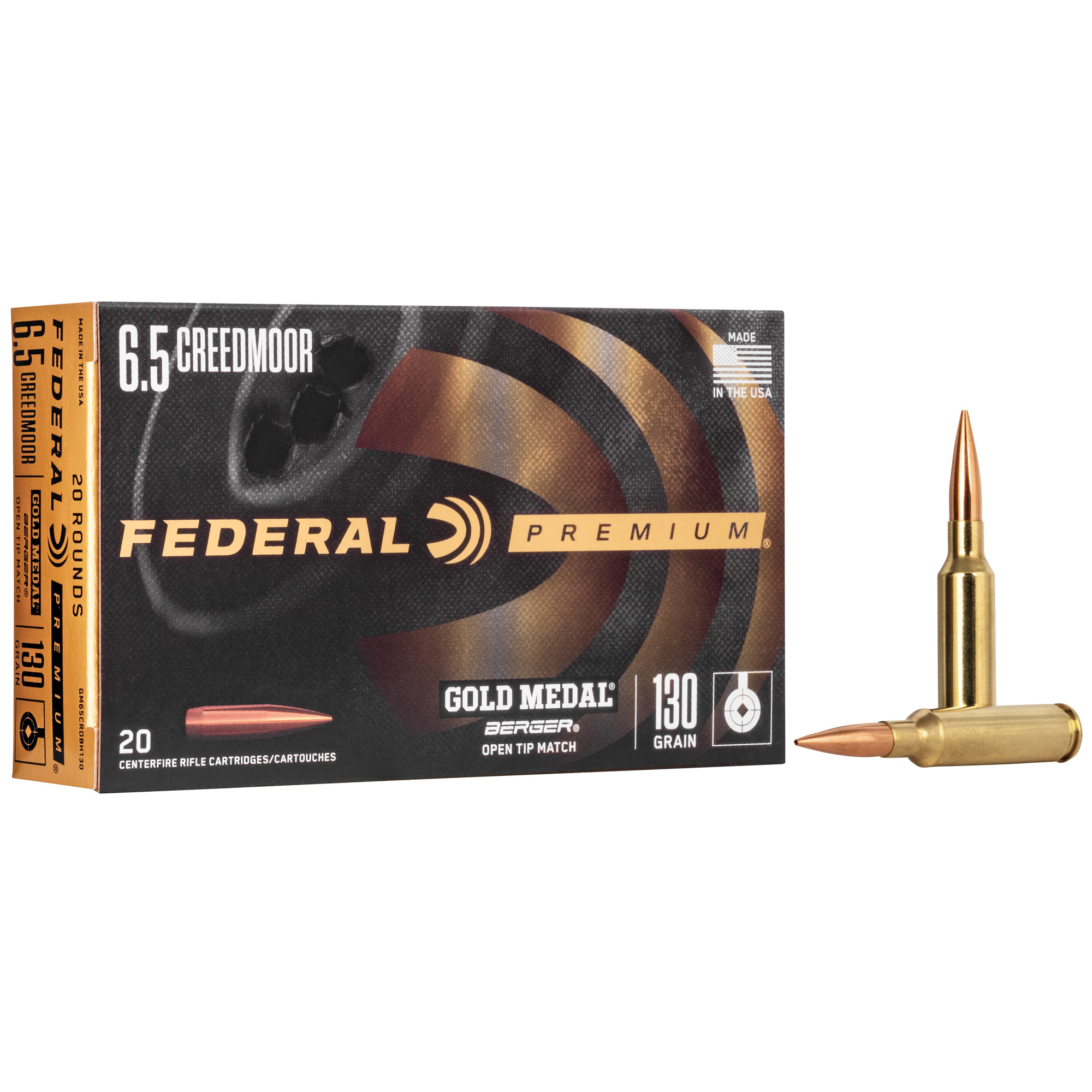 Federal Gold Medal Berger 6.5 Creedmoor 130gr – 20rd