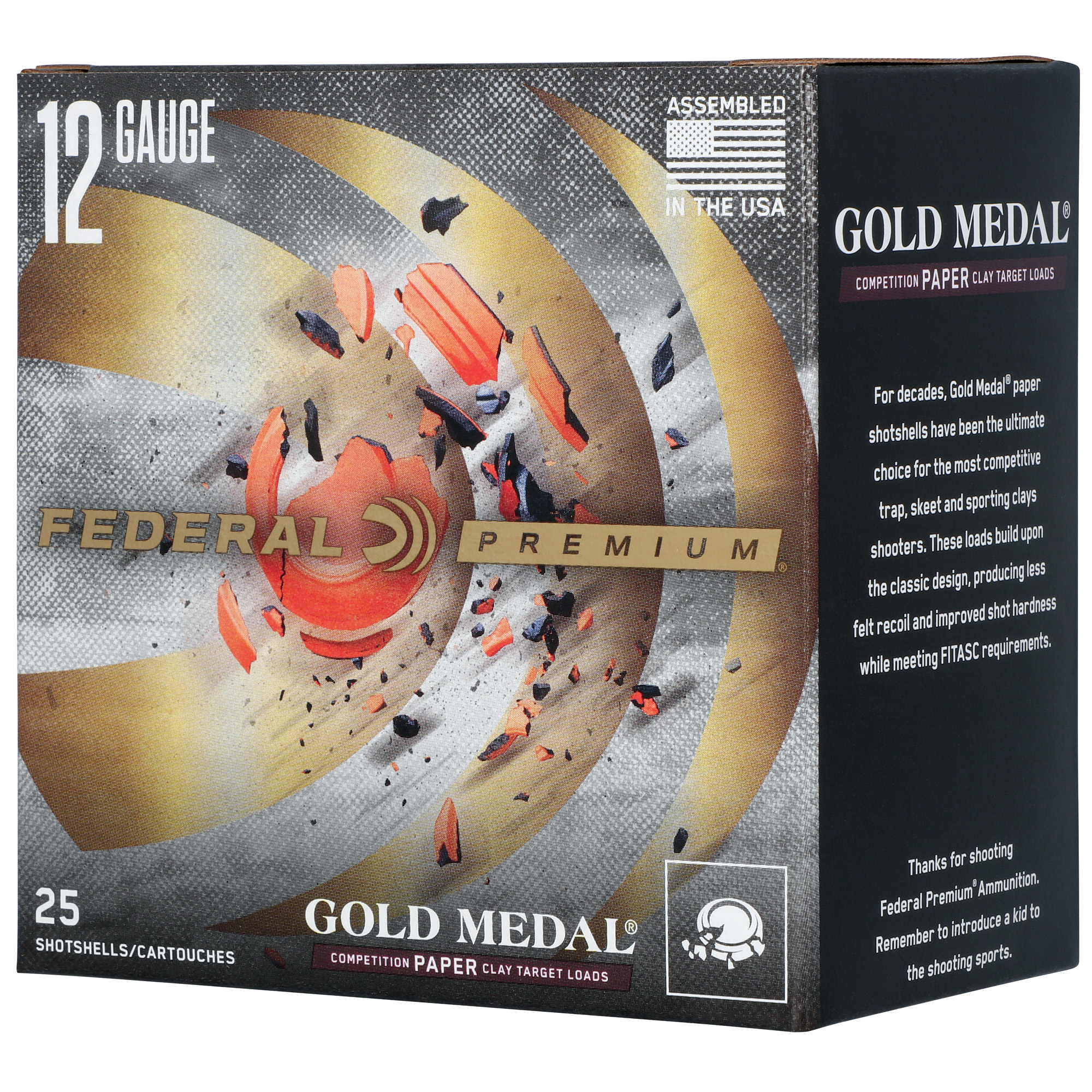 Federal Gold Medal 12 Gauge 2.75″ #8 Lead – 25rd