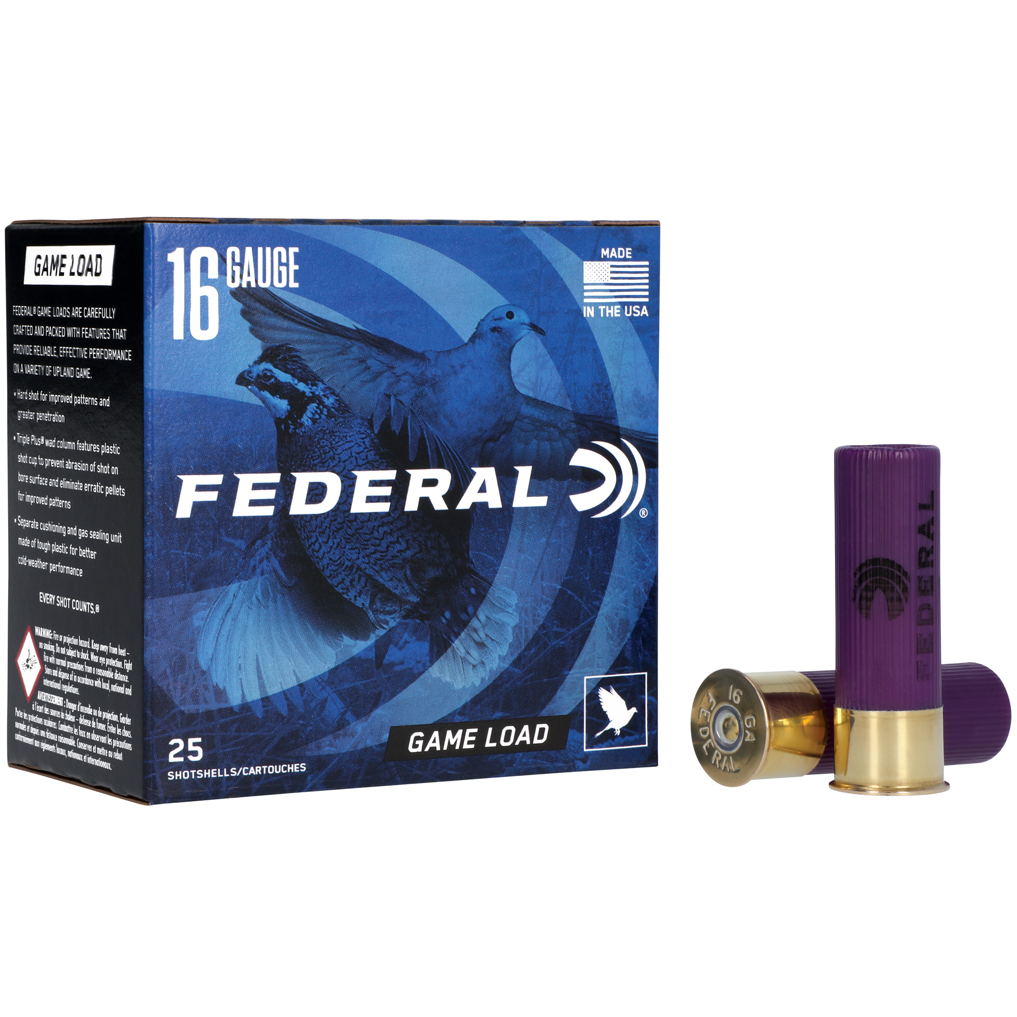 Federal Game Load 16 Gauge 2.75″ #6 Lead – 25rd