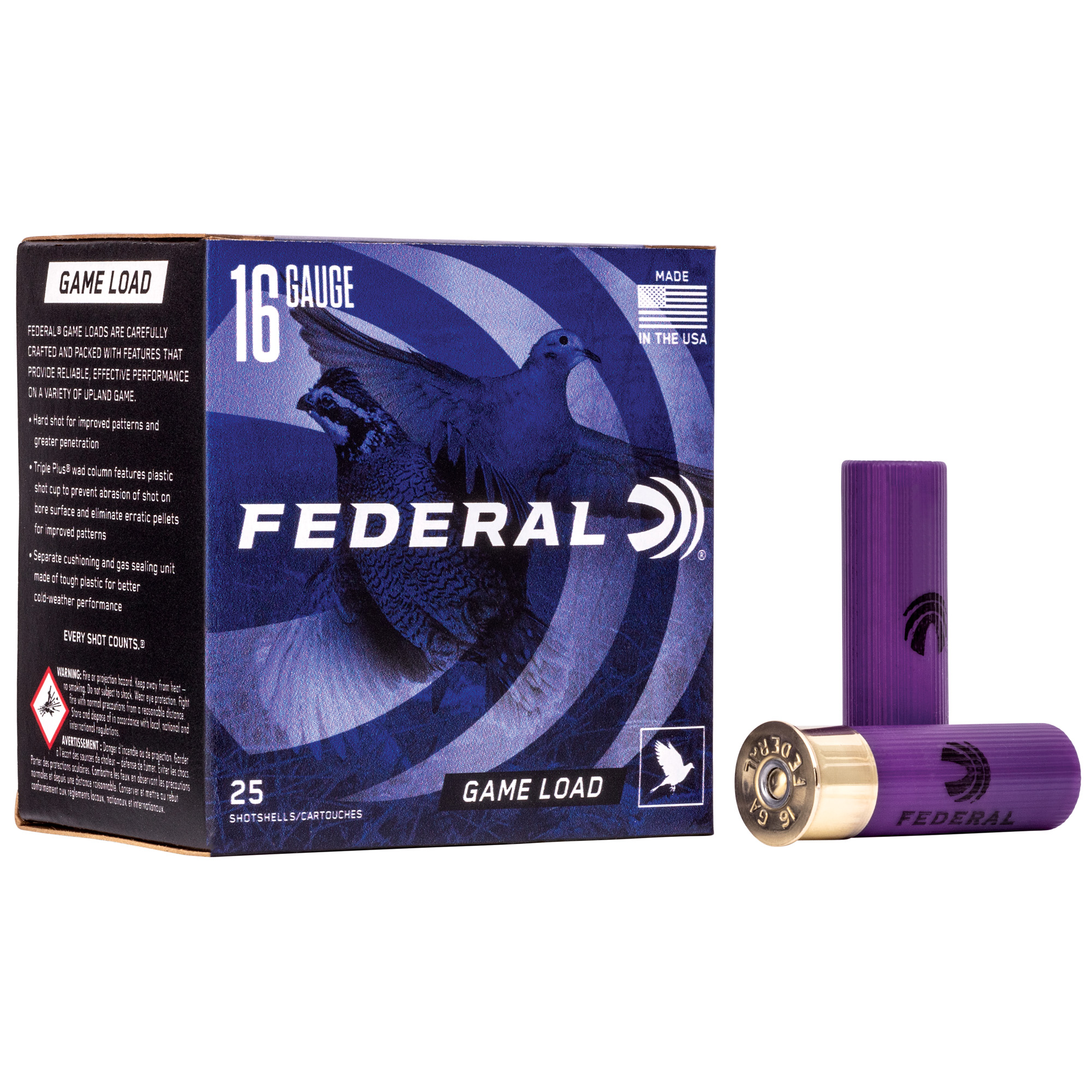 Federal Game Load 16 Gauge 2.75″ #8 Lead – 25rd