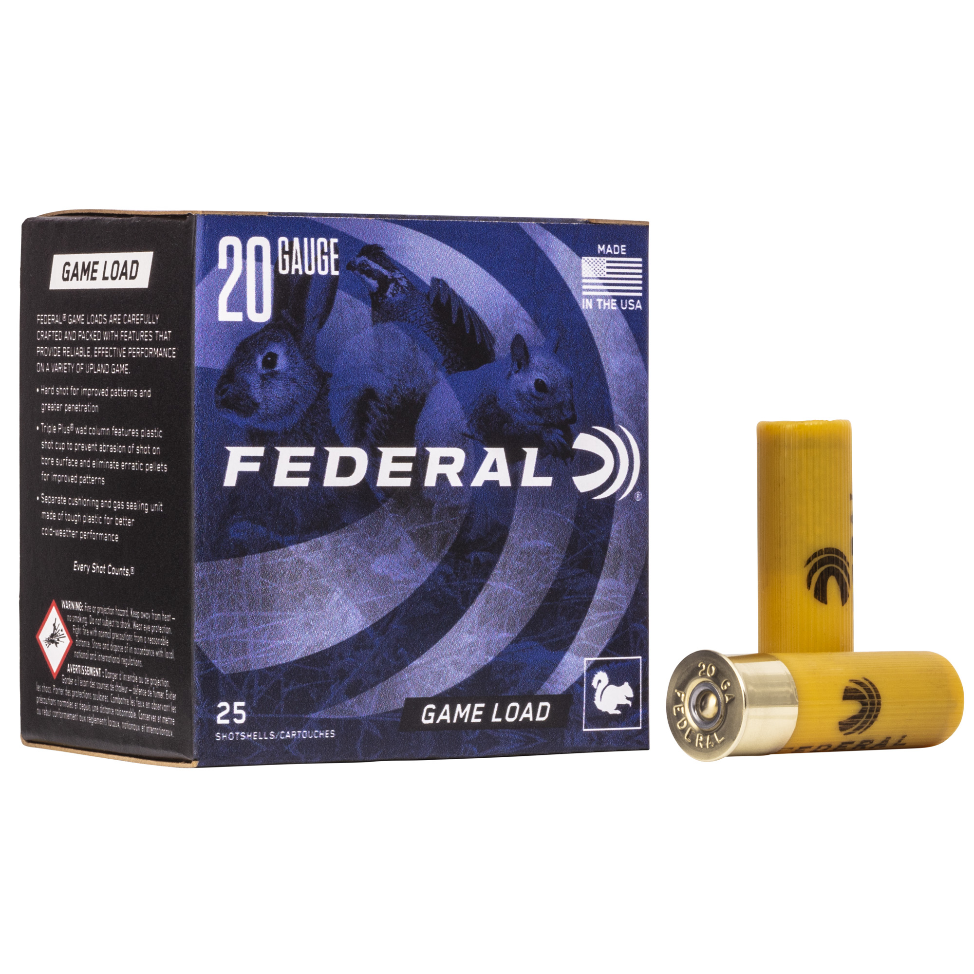 Federal Game Load 20 Gauge 2.75″ #6 Lead – 25rd