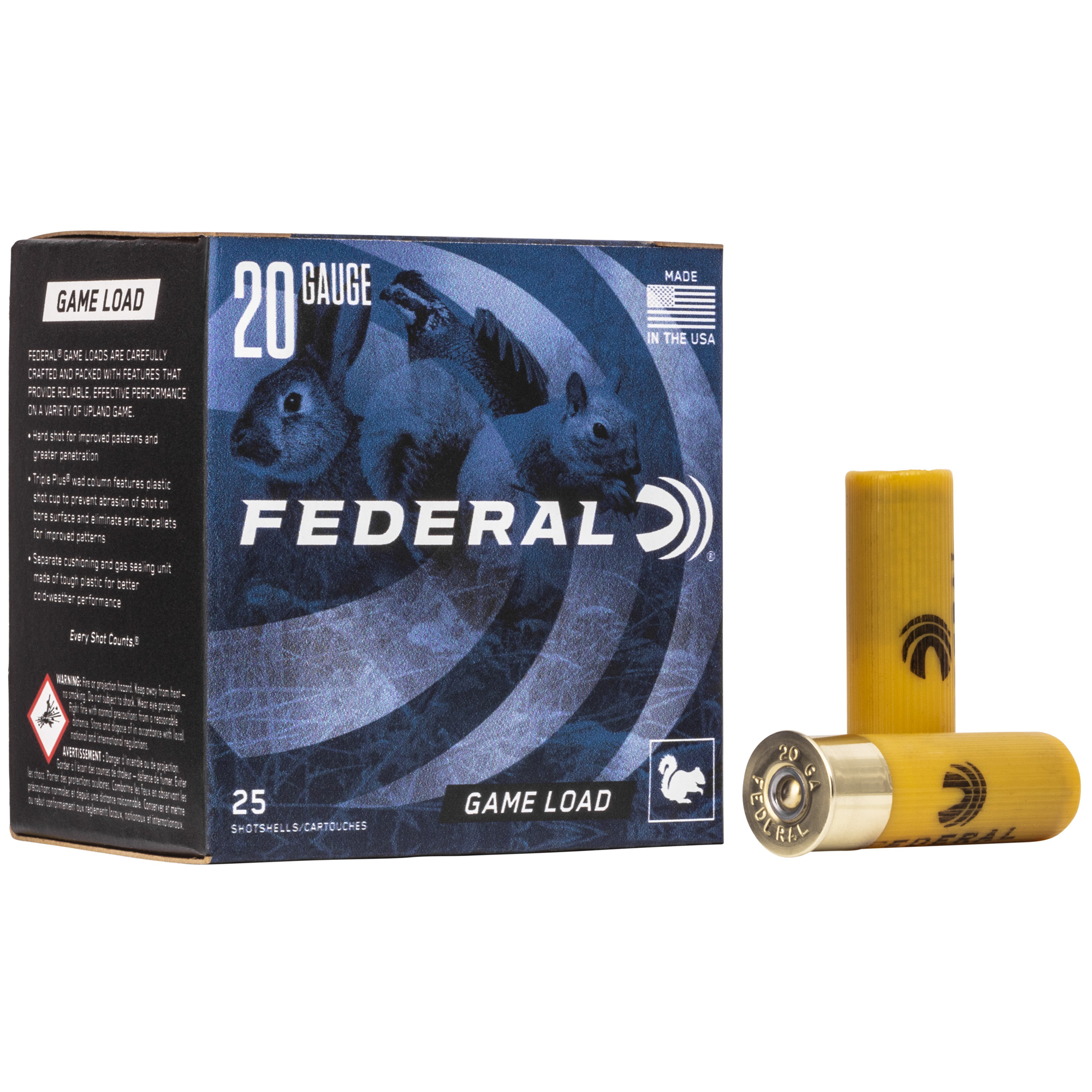 Federal Game Load 20 Gauge 2.75″ #7.5 Shotshell – 25rd