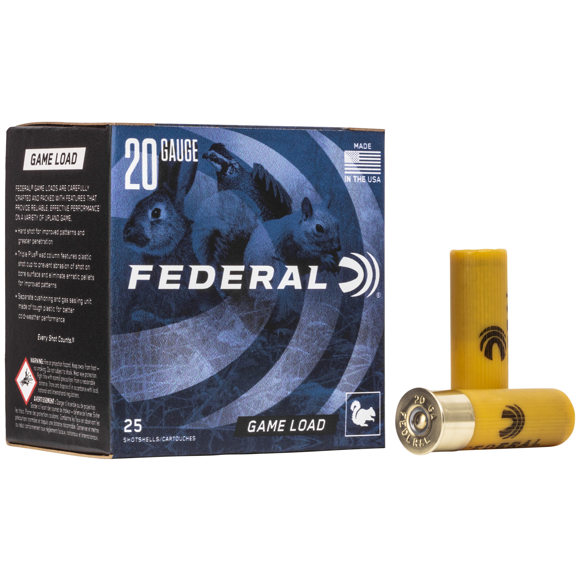 Federal Game Load 20 Gauge 2.75″ #8 Shotshell – 25rd