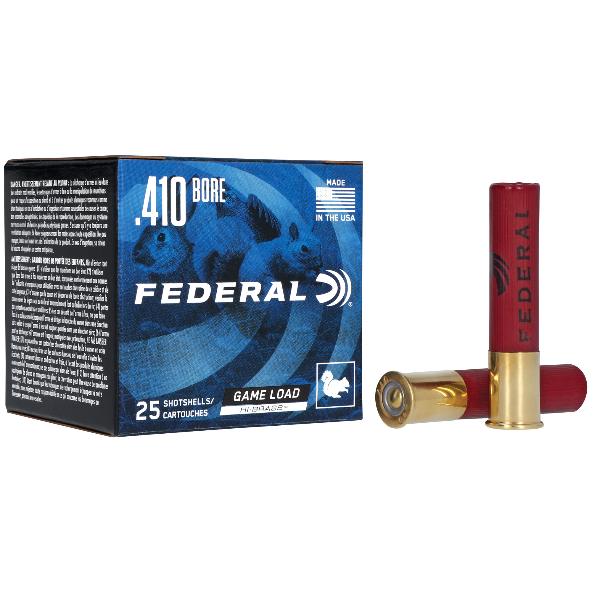 Federal GameShok Hi-Brass 410 Gauge 2.5″ Lead Shot #6 Shotshell – 25rd