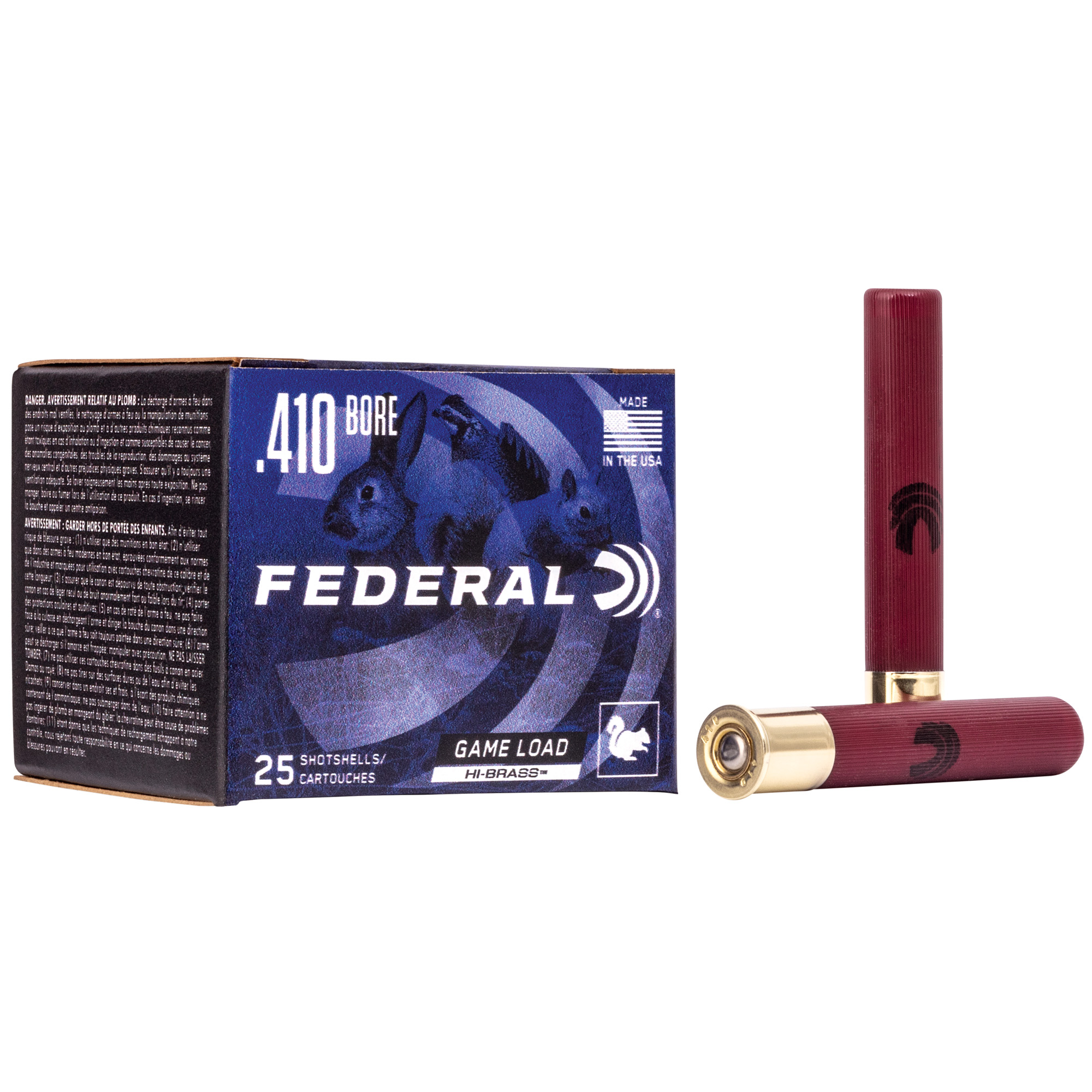 Federal GameShok Hi-Brass 410 Gauge 3″ Lead Shot #4 Shotshell – 25rd