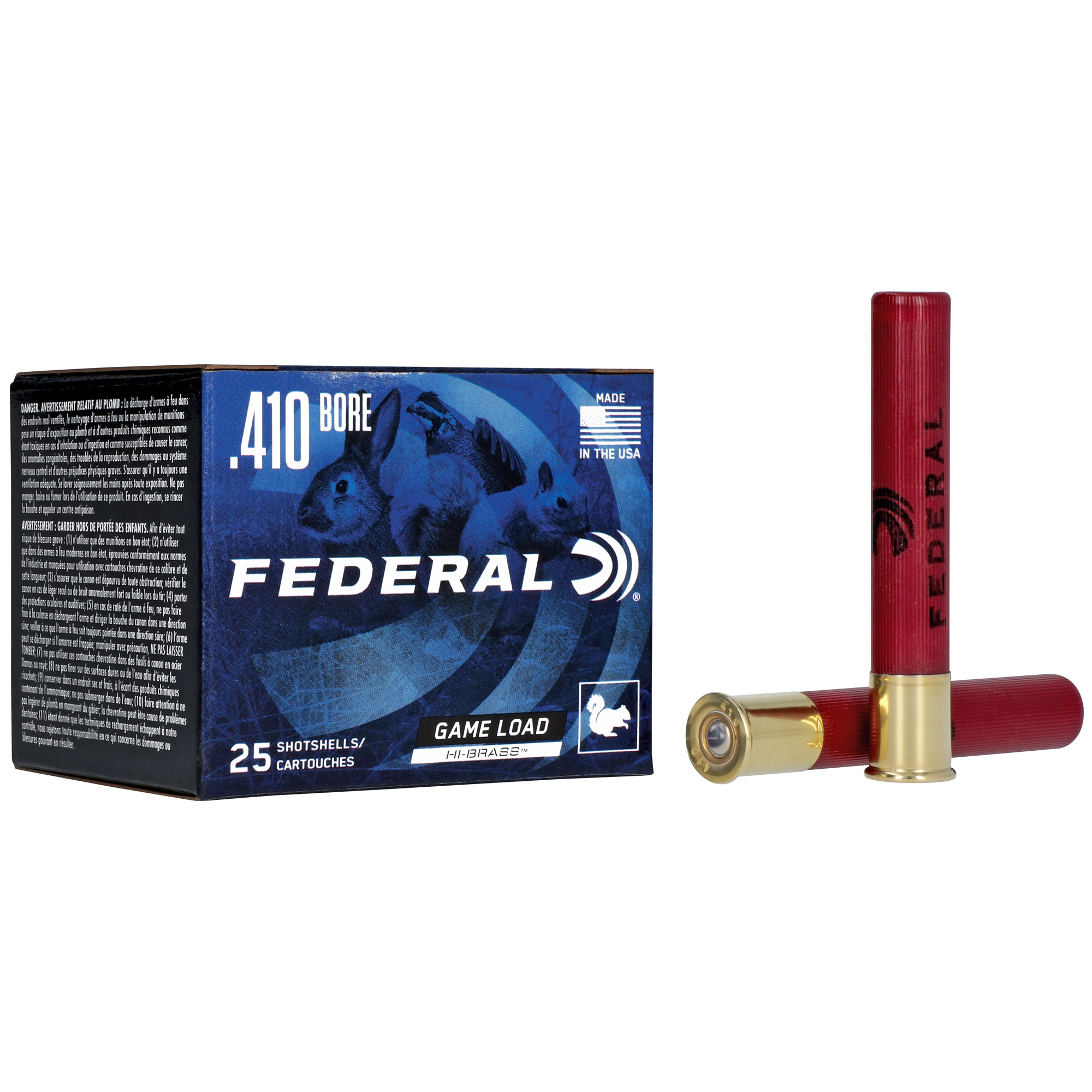 Federal GameShok Hi-Brass 410 Gauge 3″ Lead Shot #7.5 Shotshell – 25rd