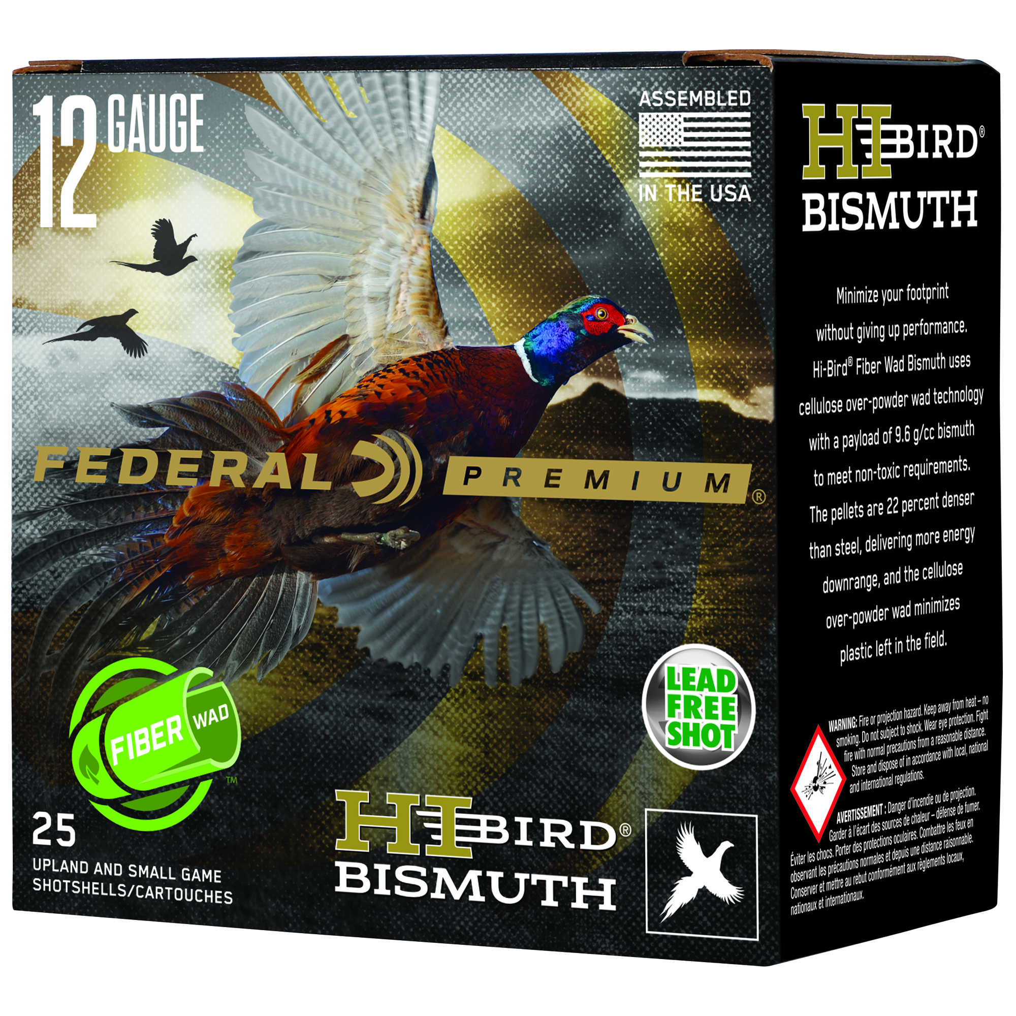 Federal Hi-Bird Fiber Wad 12 Gauge 2.75″ Bismuth – 25rd