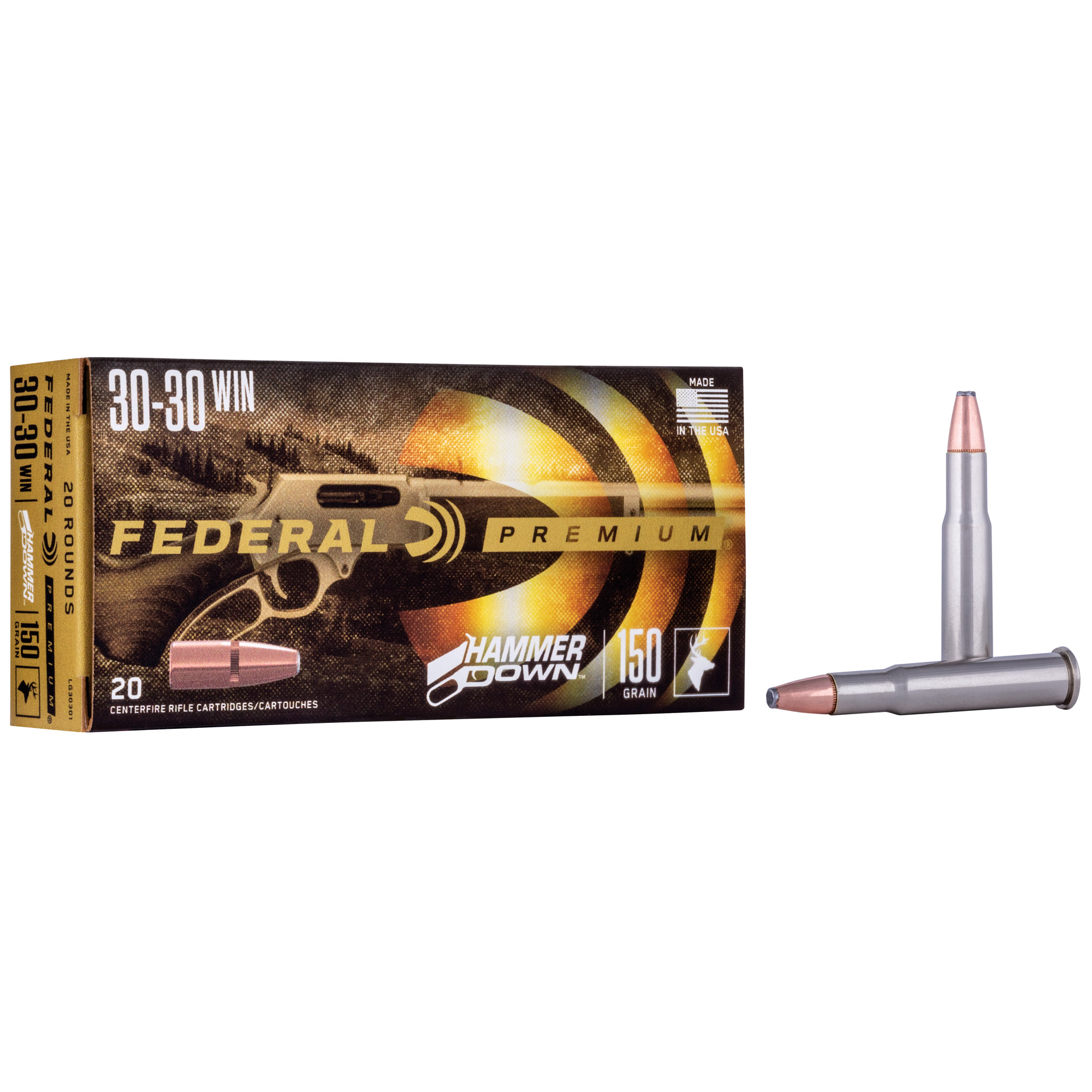 Federal Premium Hammer Down 30-30 Winchester 150gr Soft Point – 20rd