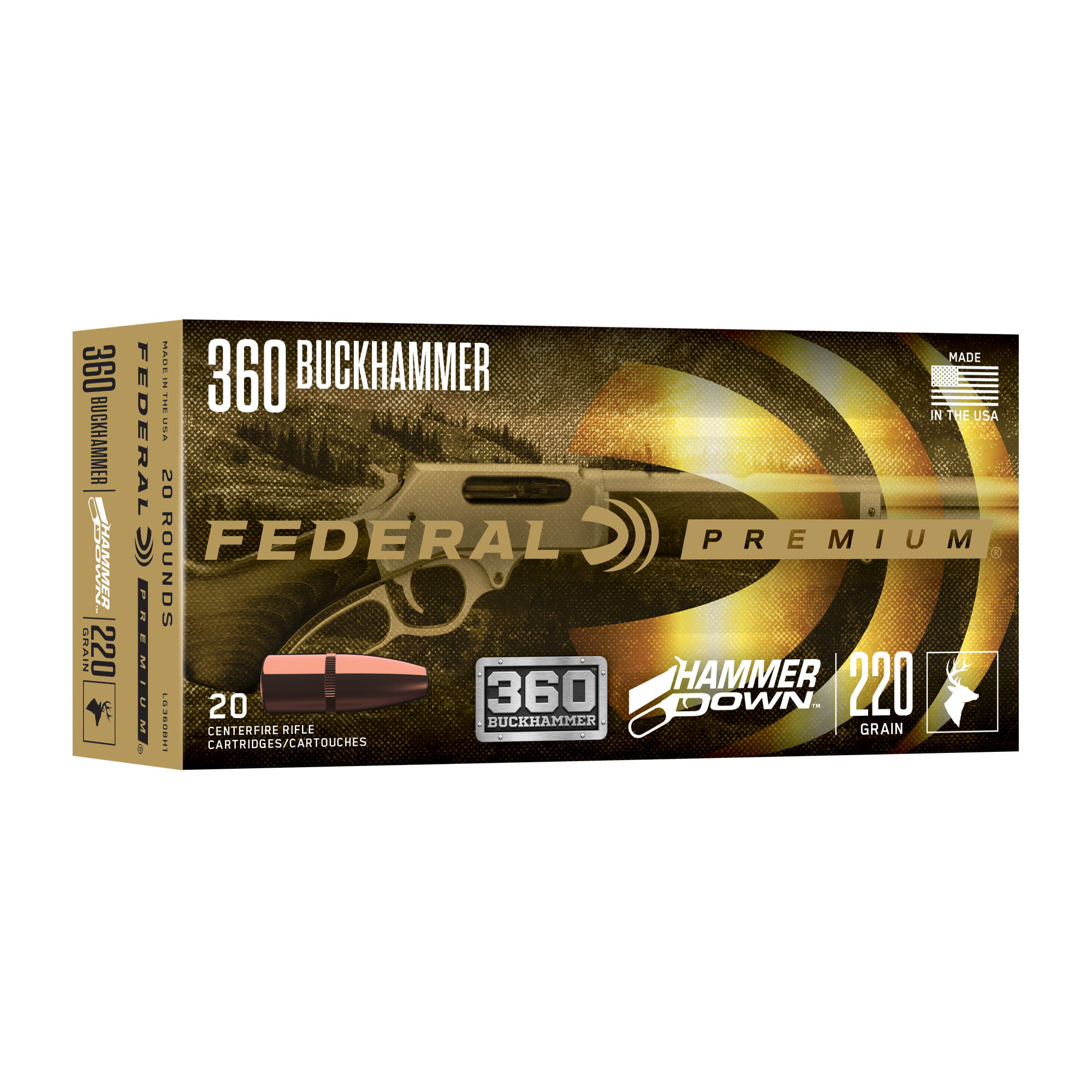 Federal Hammer Down 360 Buckhammer 200gr Soft Point – 20rd