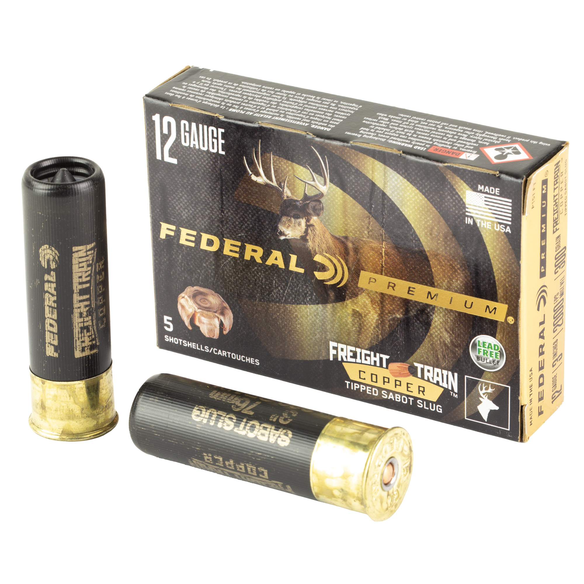 Federal Freight Train 12 Gauge 3″ 300gr Sabot Slug – 5rd