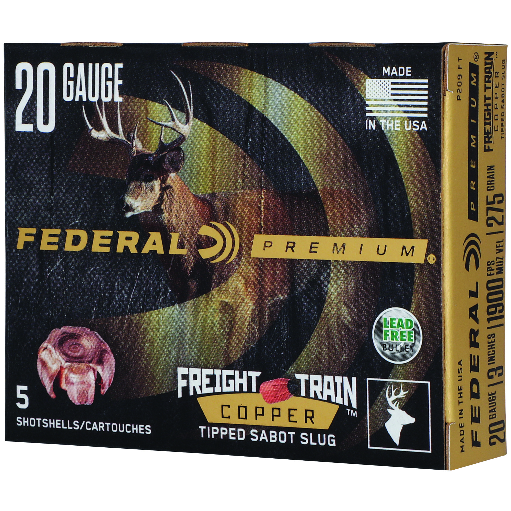 Federal Freight Train 20 Gauge 3″ 275gr Sabot Slug – 5rd