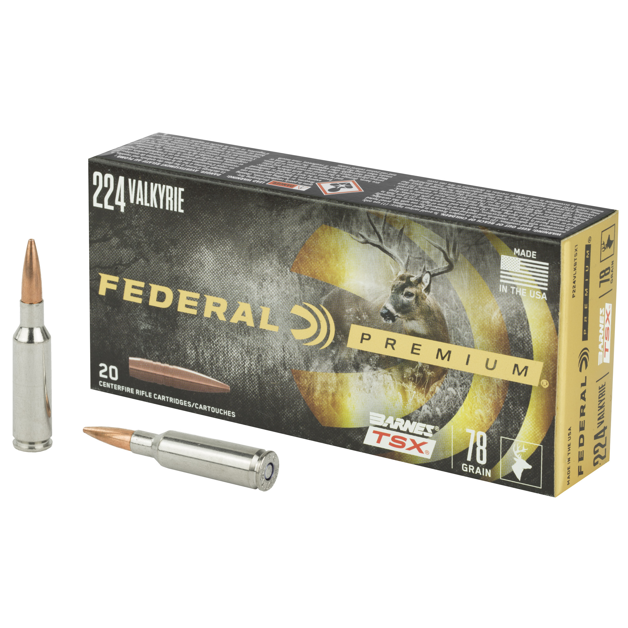 Federal Premium 224 Valkyrie 78gr Triple Shock X – 20rd