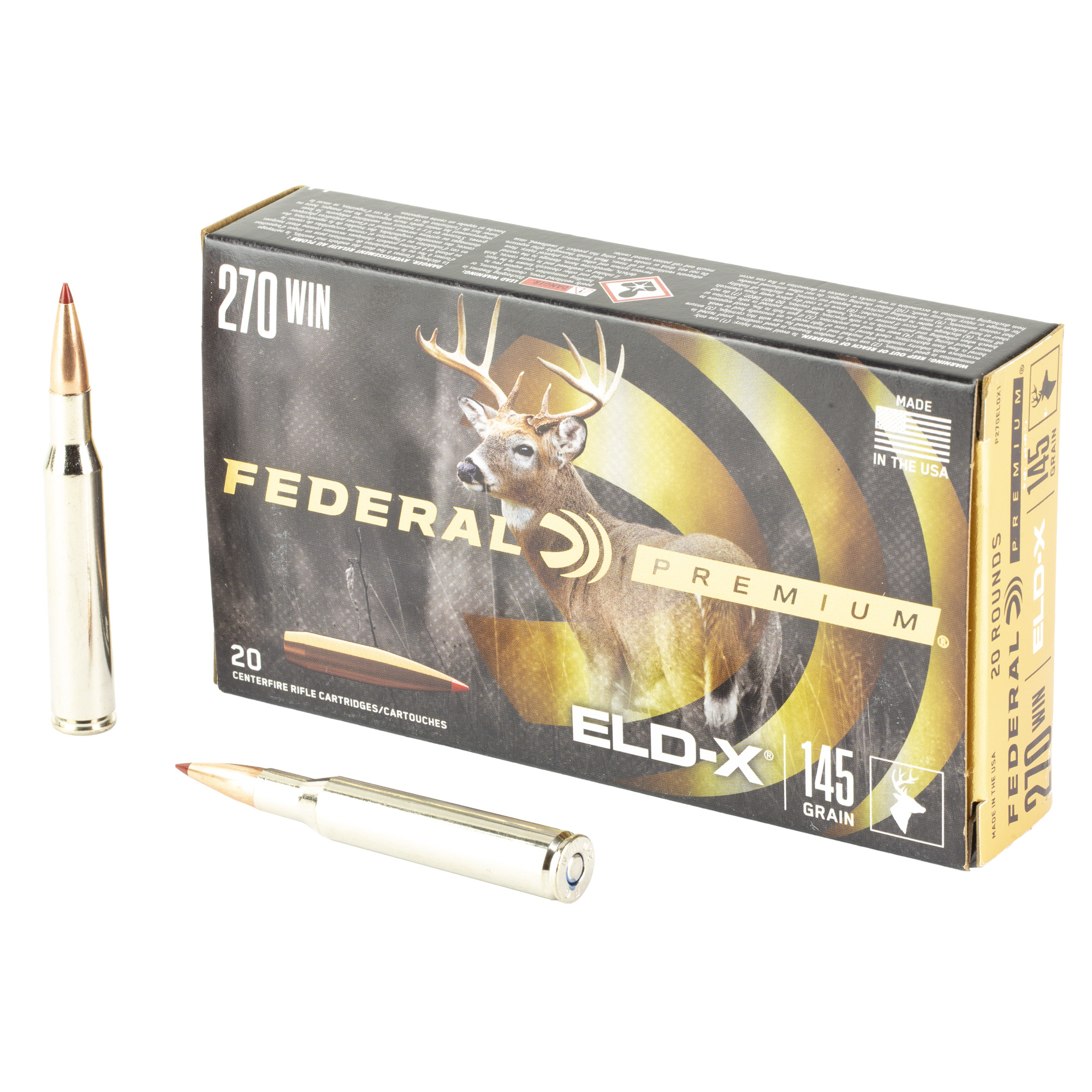 Federal Premium Extremely Low Drag eXpanding 270 Winchester 145gr Polymer Tip – 20rd