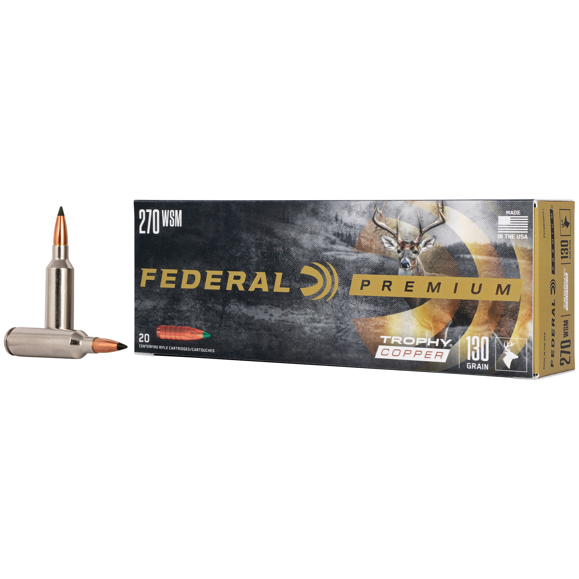 Federal Premier Trophy Copper 270 Winchester Short Magnum 130gr – 20rd