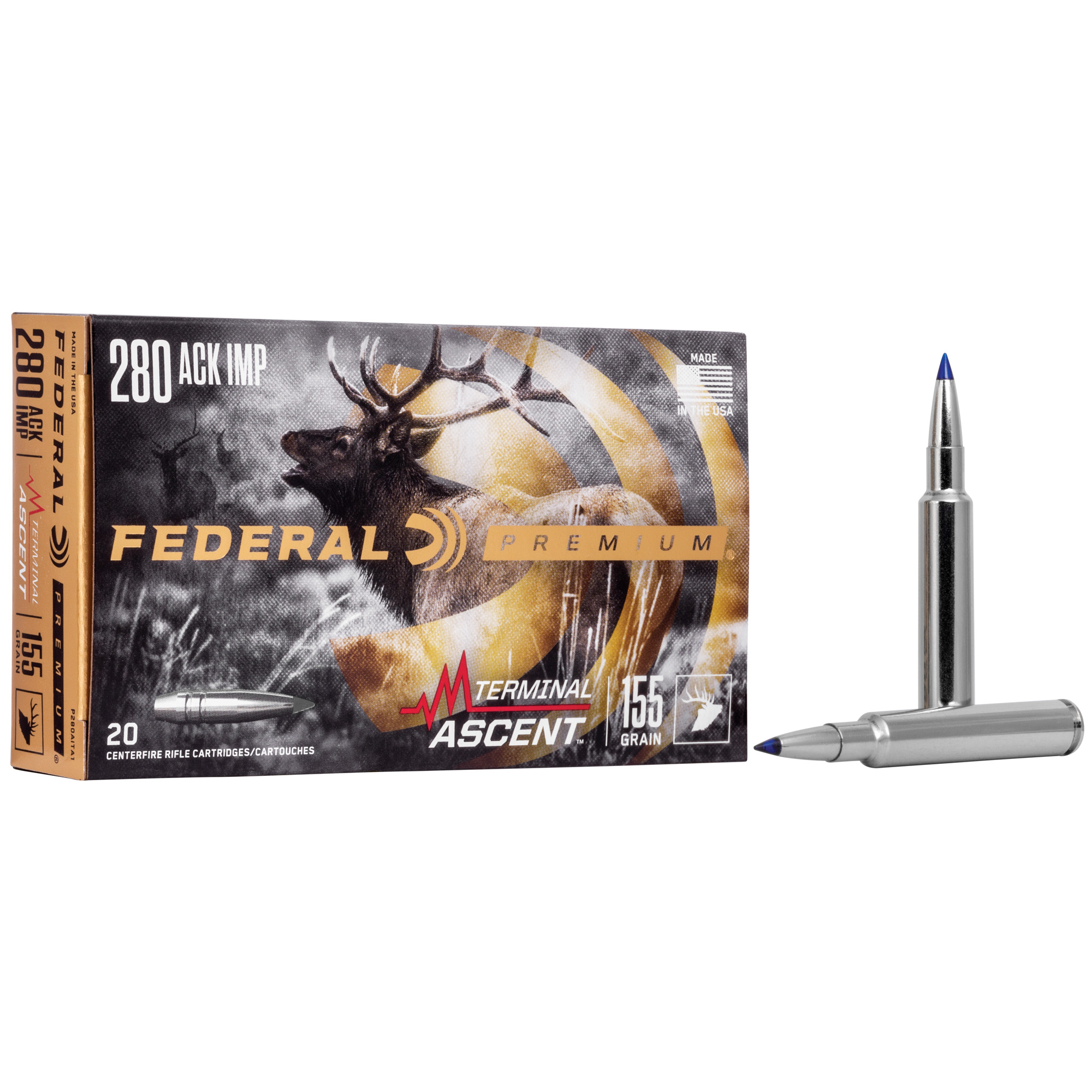 Federal Premium 280 Ackley Improved 155gr Terminal Ascent – 20rd