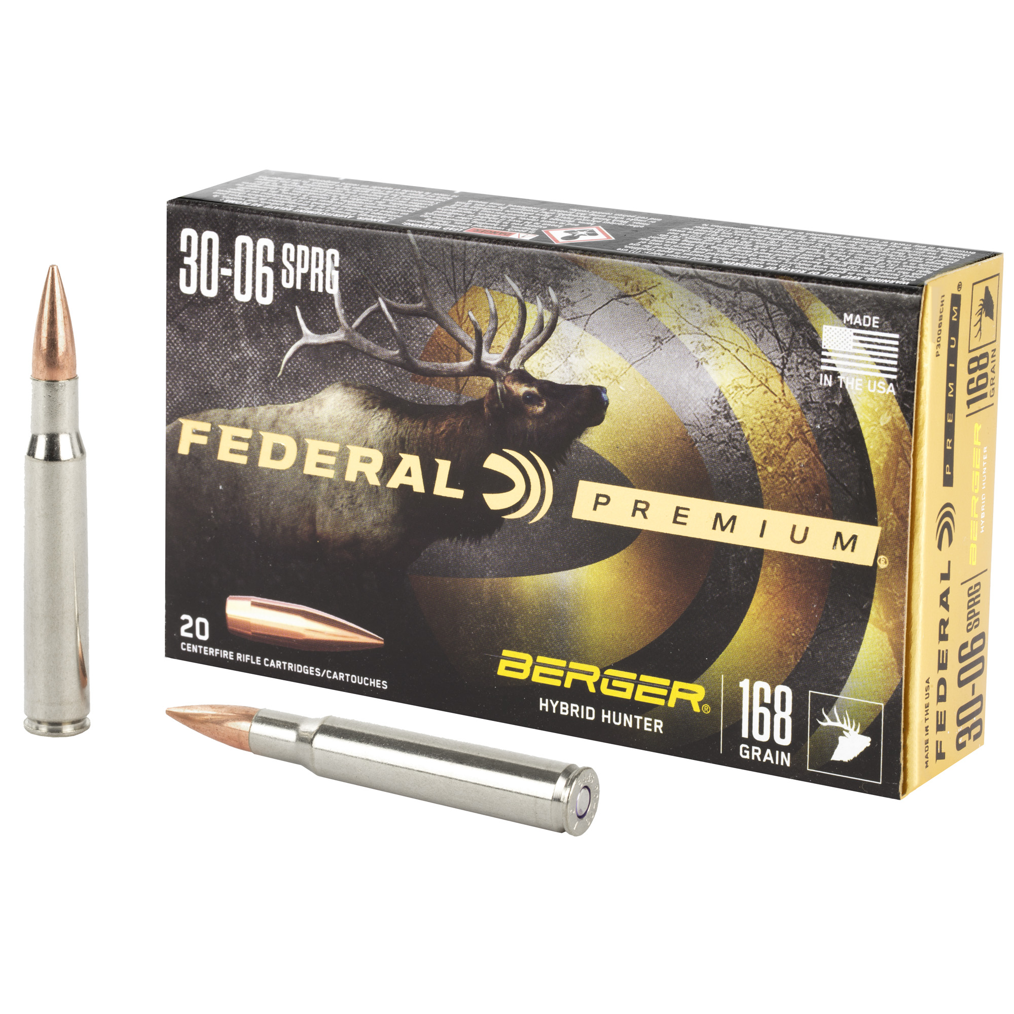 Federal Premium Berger 30-06 Springfield 168gr Berger Hybrid Hunter – 20rd