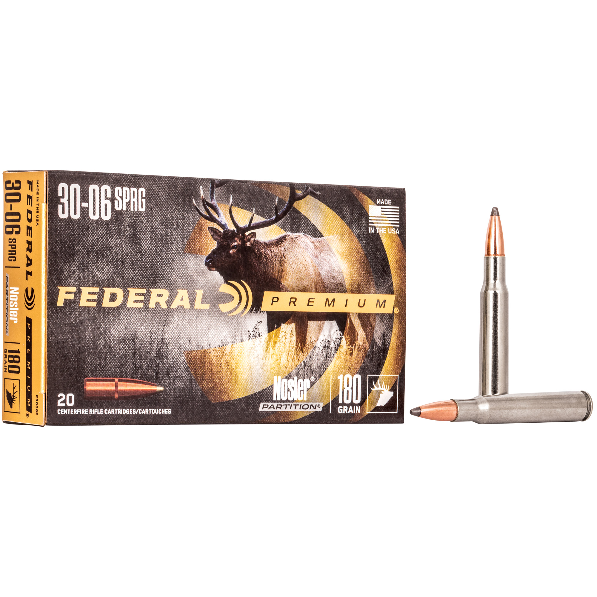 Federal Premium 30-06 Springfield Nosler Partition 180gr – 20rd