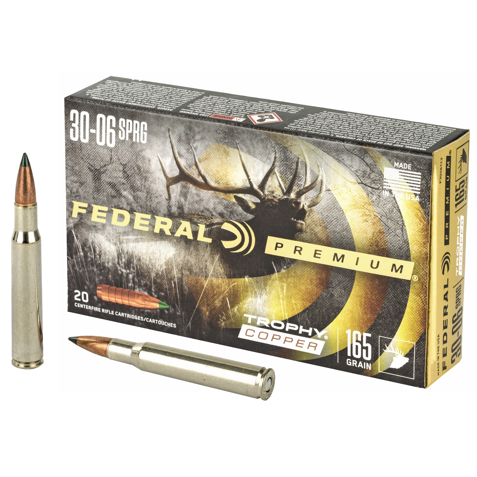 Federal Premium 30-06 Springfield California Certified Nonlead Ammunition 165gr Copper – 20rd