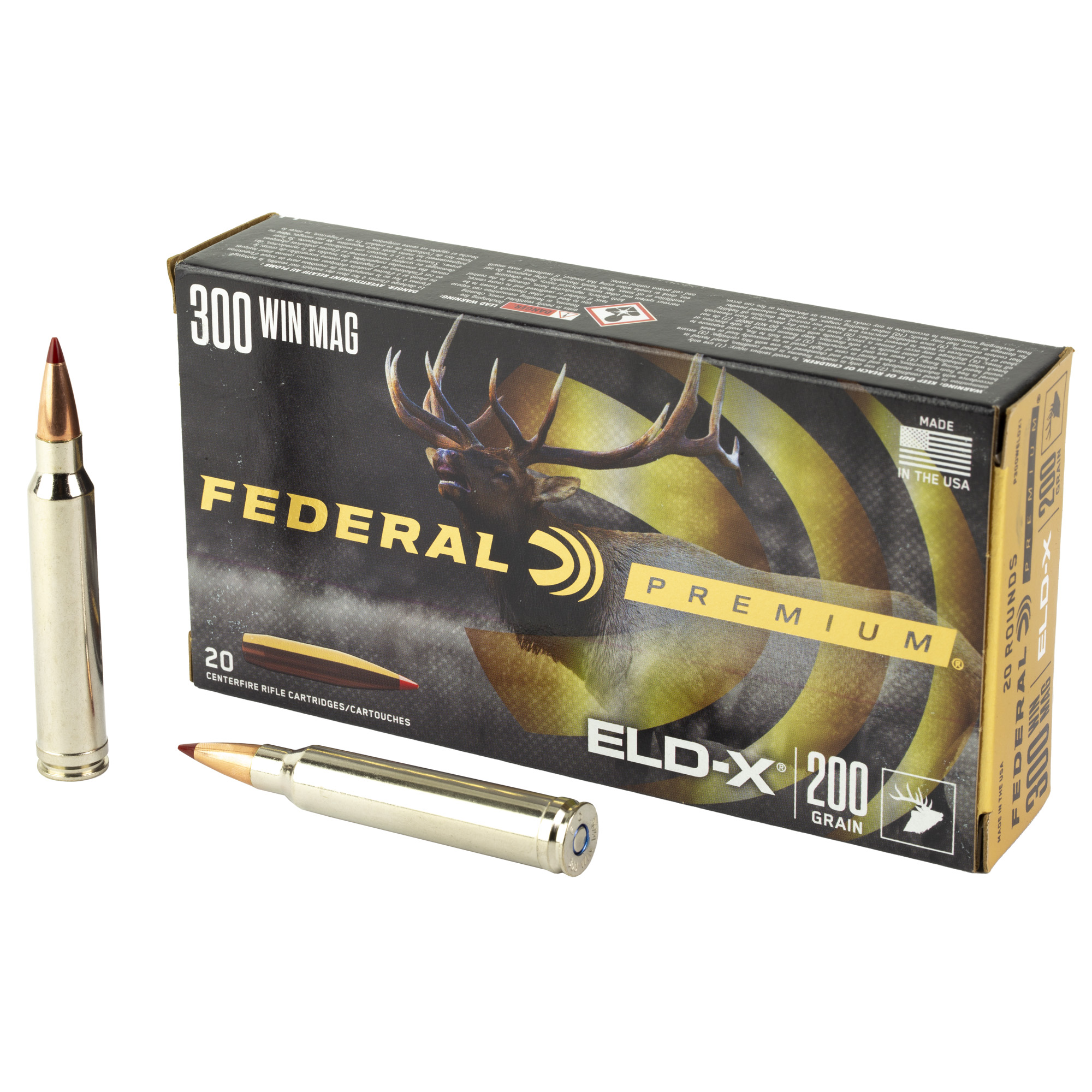 Federal Premium Extremely Low Drag eXpanding 300 Winchester Magnum 200gr Polymer Tip – 20rd