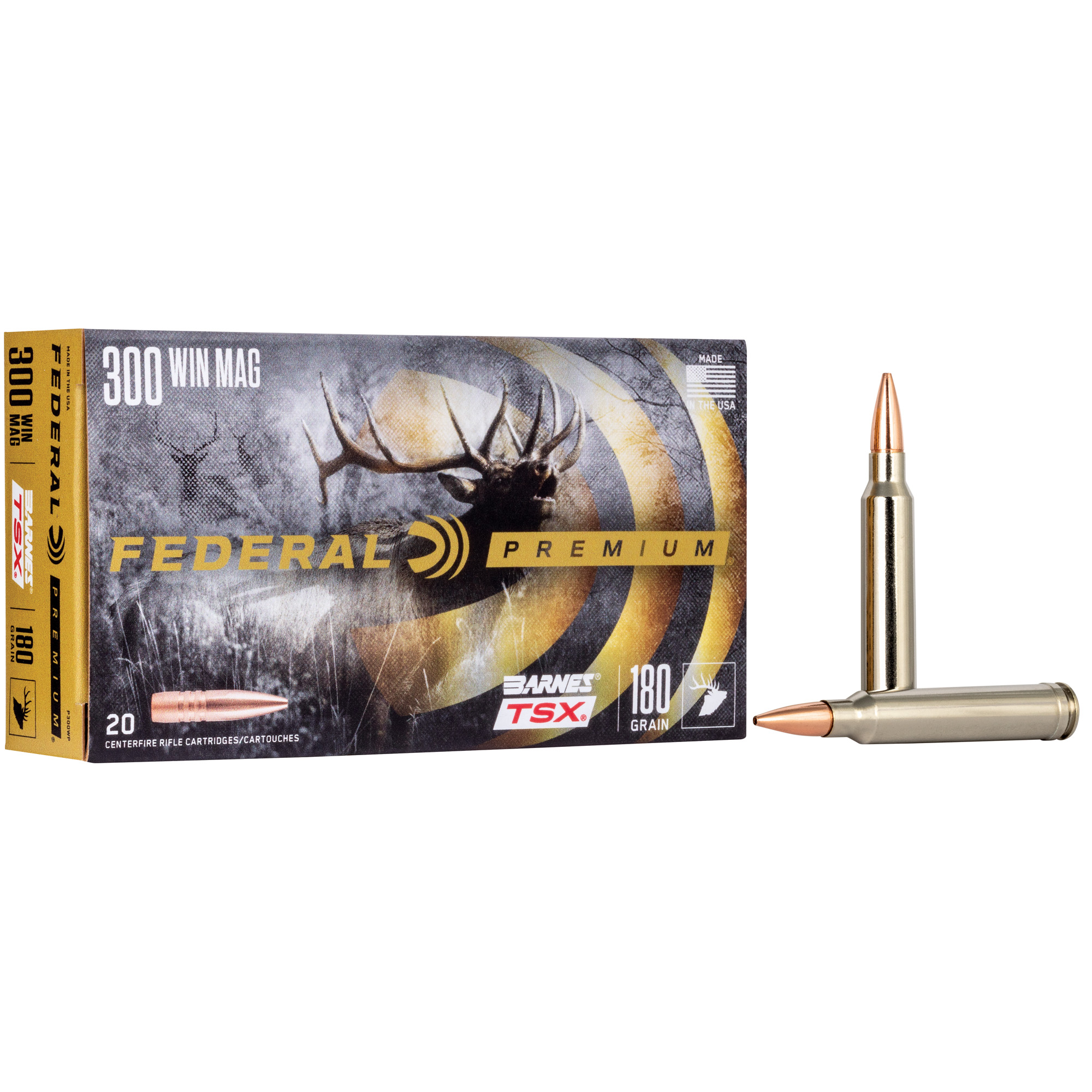 Federal Premium 300 Winchester Magnum 180gr Triple Shock X – 20rd