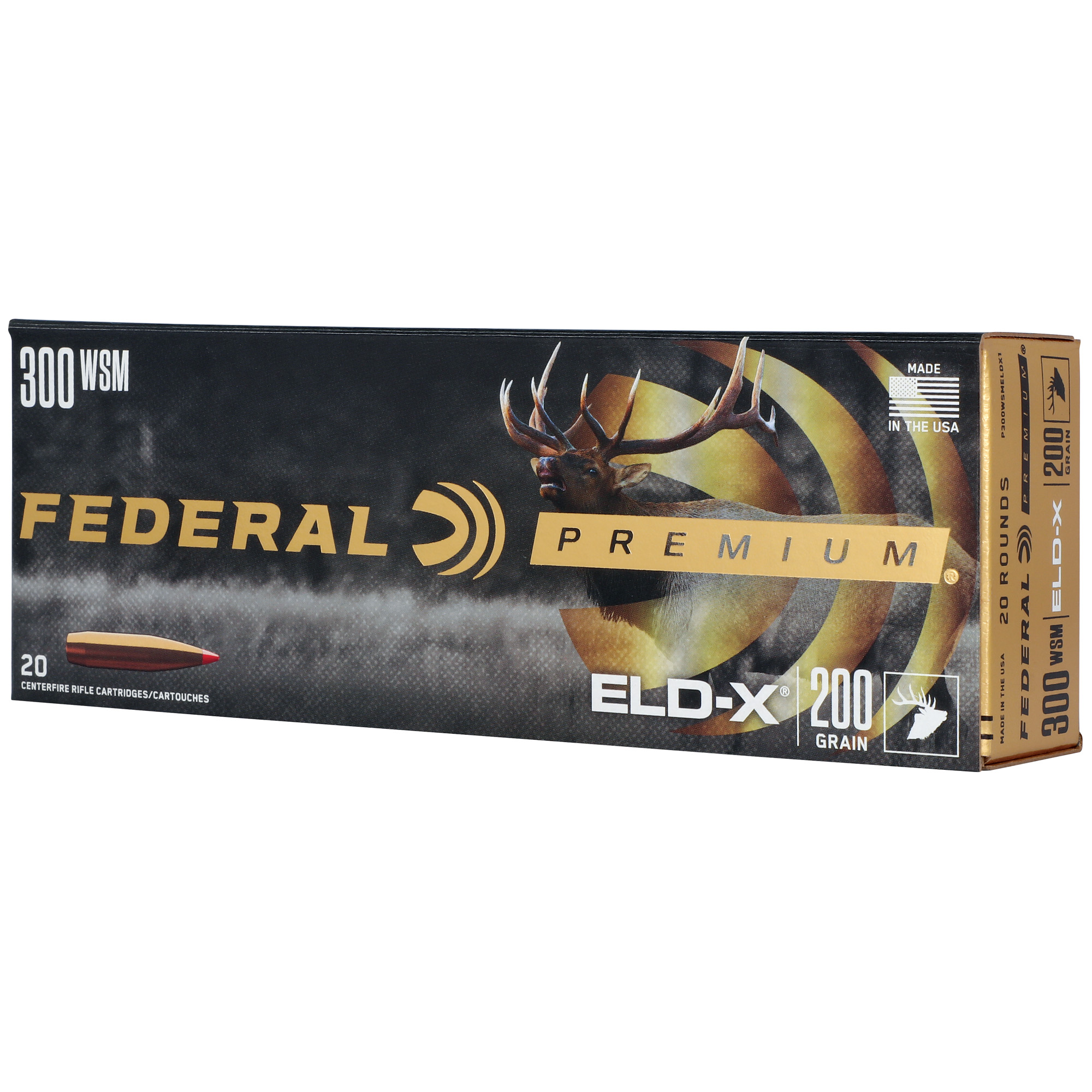 Federal Premium Extremely Low Drag eXpanding 300 Winchester Short Magnum 200gr Polymer Tip – 20rd