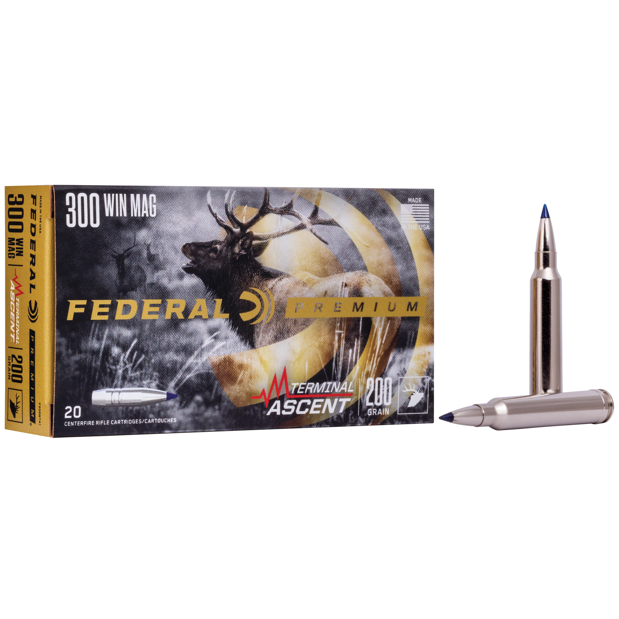 Federal Premium 300 Winchester Magnum 200gr Terminal Ascent – 20rd